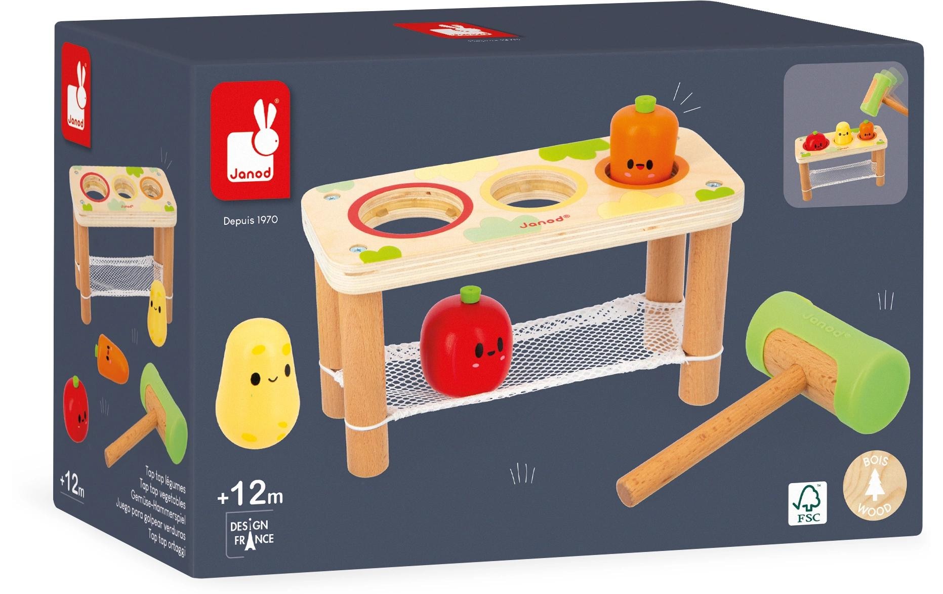 Janod Lernspielzeug »Gemüse Hammerspiel«
