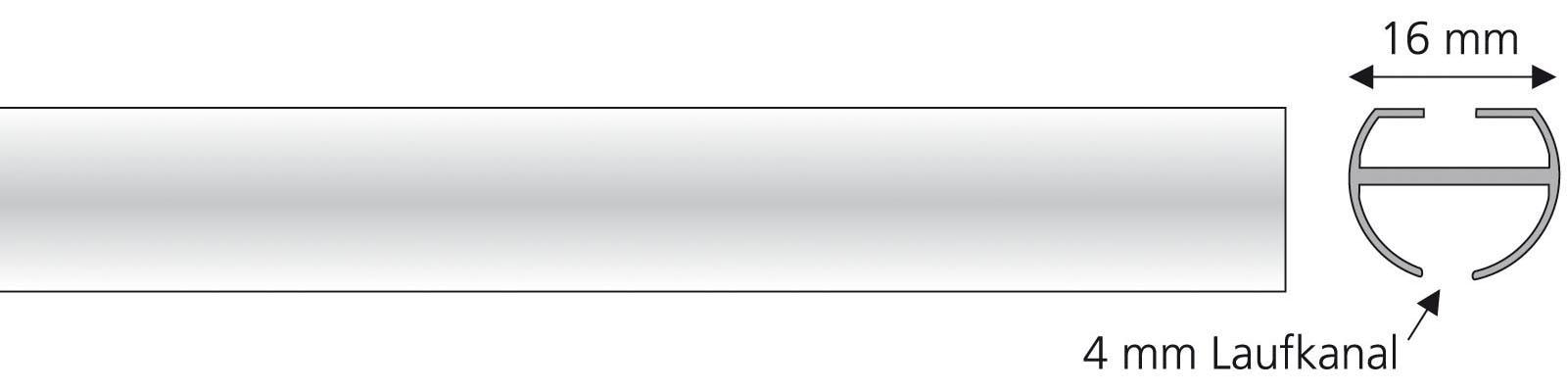 Liedeco Innenlaufprofil 1-läufig im Fixmass Ø 16 mm