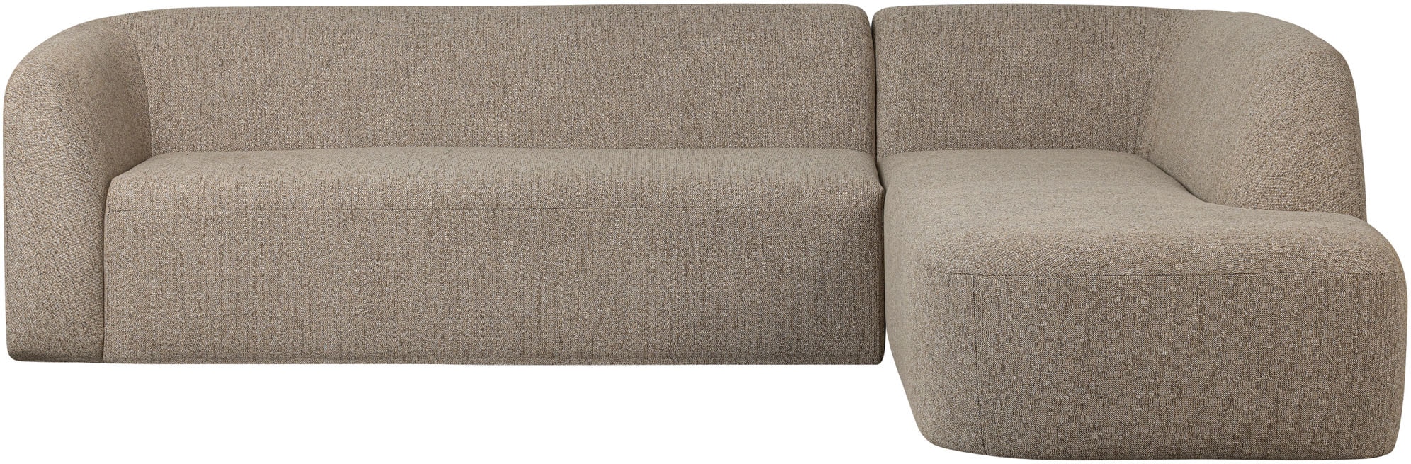 Image of WOOOD Ecksofa "Sloping Bezug mit Zickzack-Federung, H 77 x B 274 x T 225/87 cm" gepolstert mit gewebter Chenille, frei im Raum stellbar, Breite 274 cm