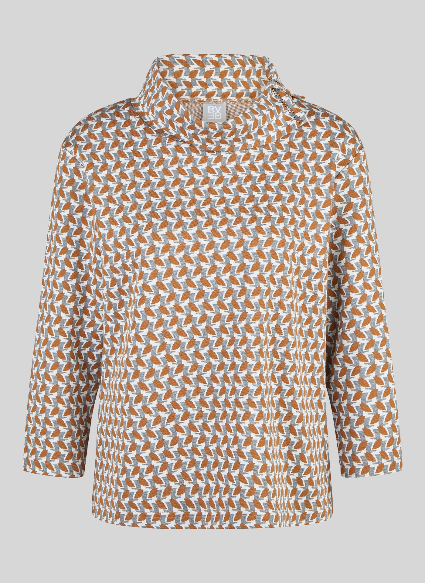 Rabe T-shirt à manches 3/4 T-shirt à manches trois-quarts avec motif graphique et détails scintillants