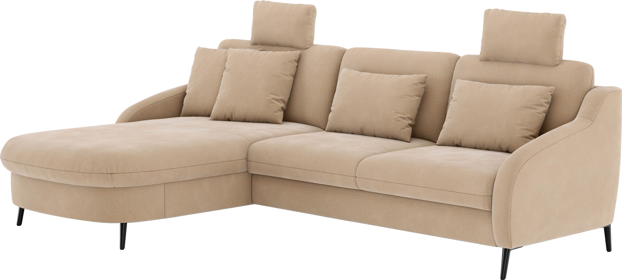 sit&more Ecksofa »Soul L-Form« wahlweise mit Bettfunktion und Bettkasten oder Schubkasten