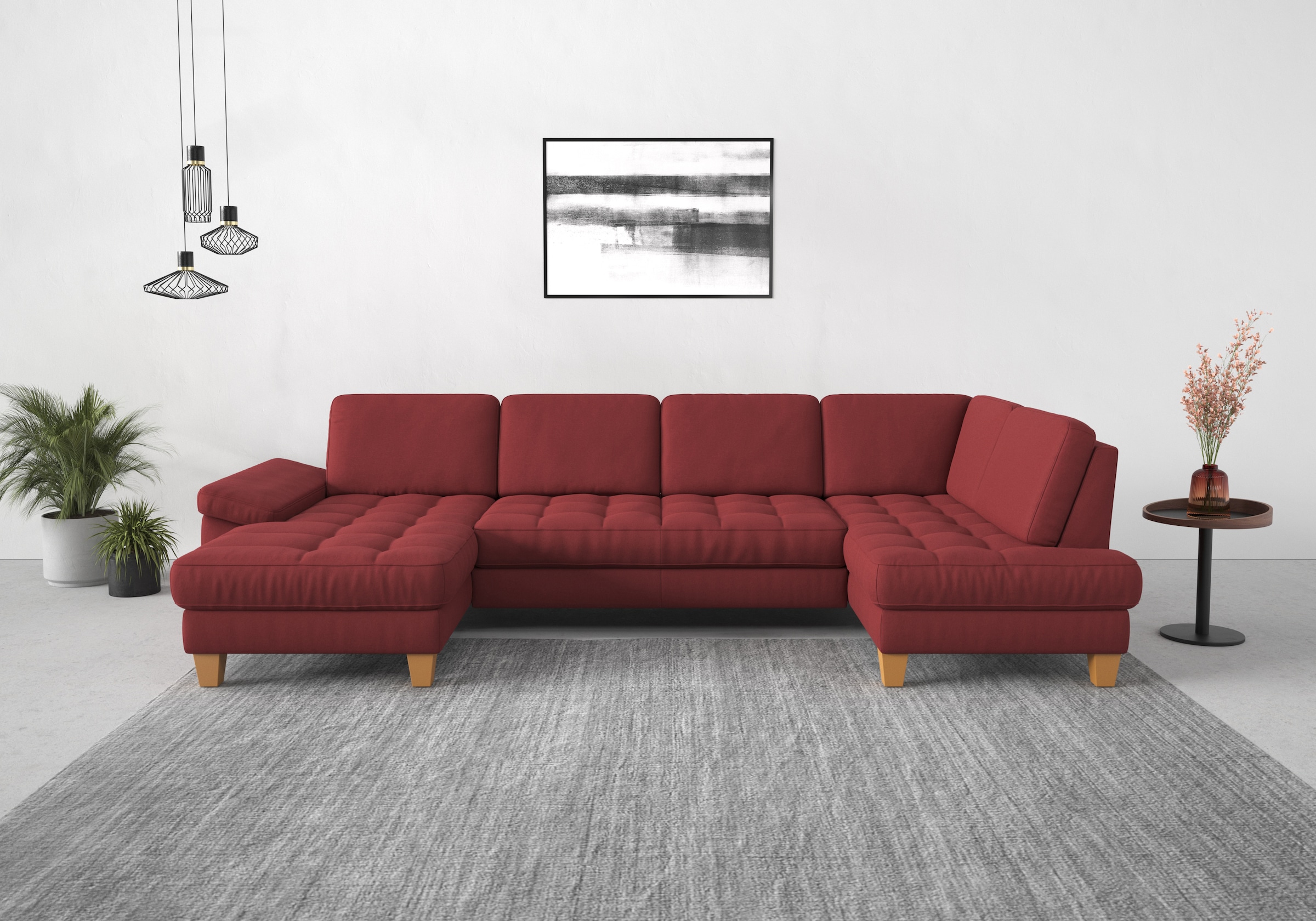 sit&more Paysage de salon »Westham U-Form« wahlweise mit Bettfunktion, Bettkasten, Sitztiefenverstellung