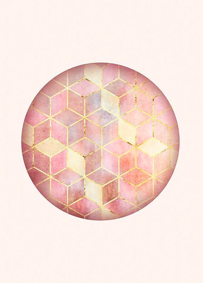 Image of Komar Poster »Mosaik Circle Rosso«, Formen-Kunst, Höhe: 40cm bei Ackermann Versand Schweiz