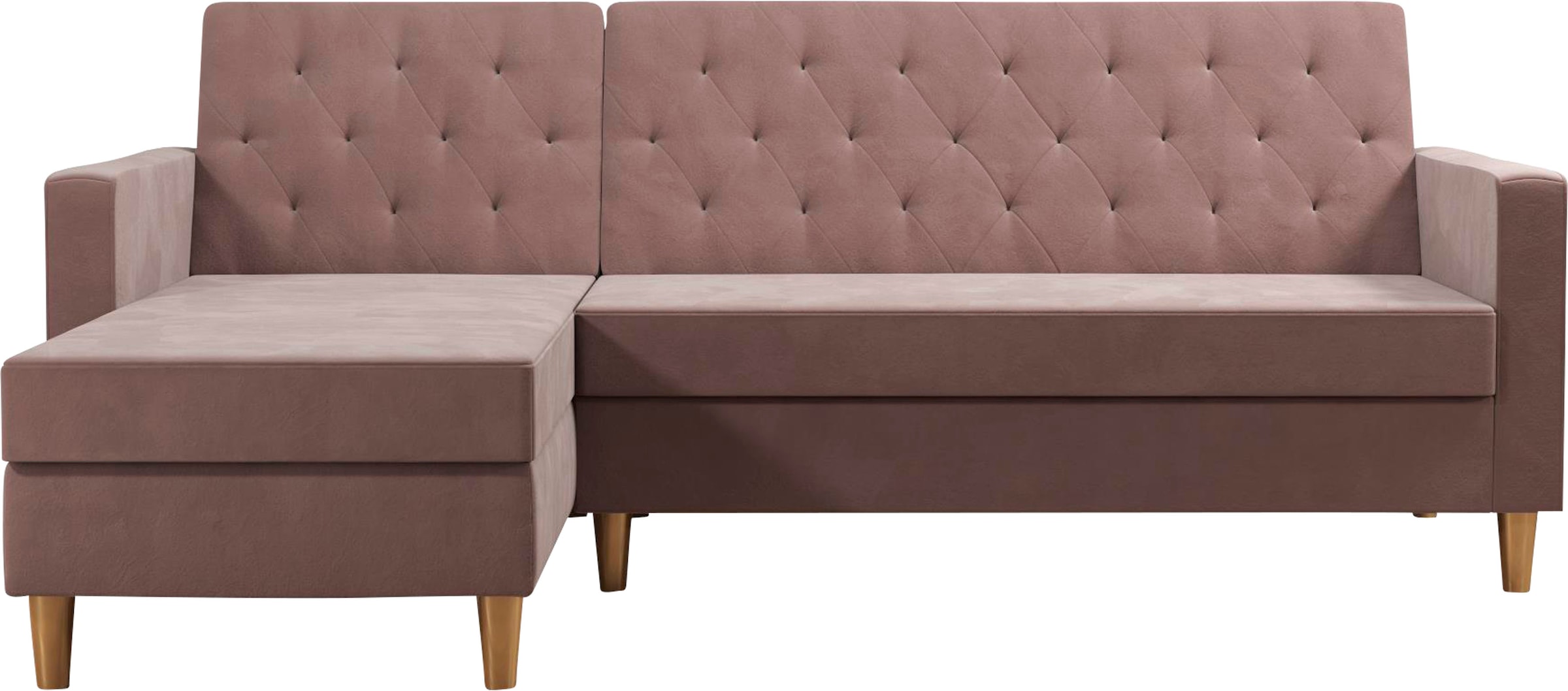 Image of CosmoLiving by Cosmopolitan Ecksofa "Liberty, L-Form," mit Schlafffunktion, Recamiere beidseitig montierbar, Sitzhöhe 43 cm