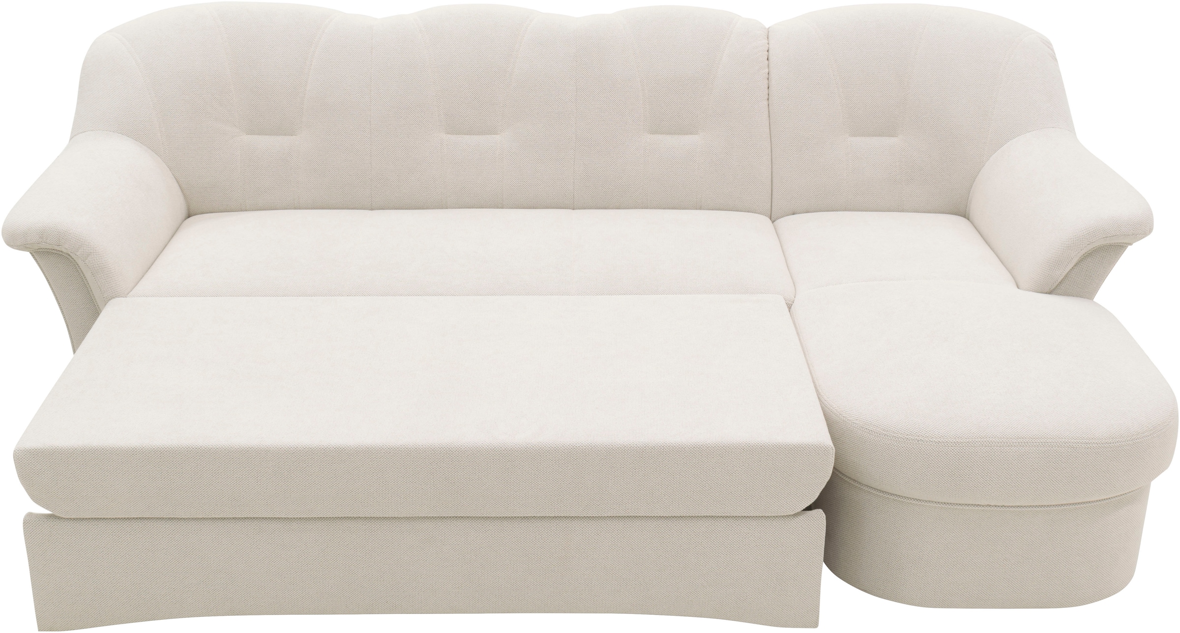DOMO collection Ecksofa »Flores Schlafsofa, B/T/H: 233/142/86 cm, L-Form«, wahlweise mit Bettfunktion, wahlweise mit Federkern, auch in Leder