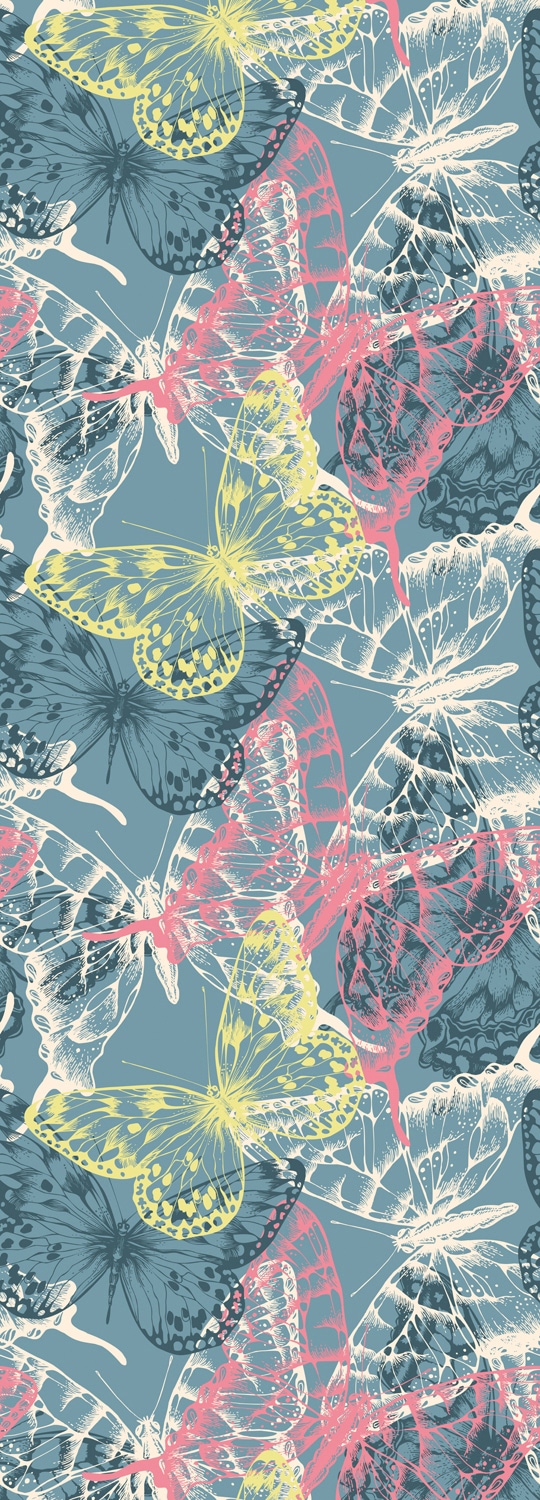 Image of queence Vinyltapete "Jake" Motiv bedruckt botanisch floral gemustert natürlich glatt 90x250cm, selbstklebend, kinderleichte Anbringung, Sticker
