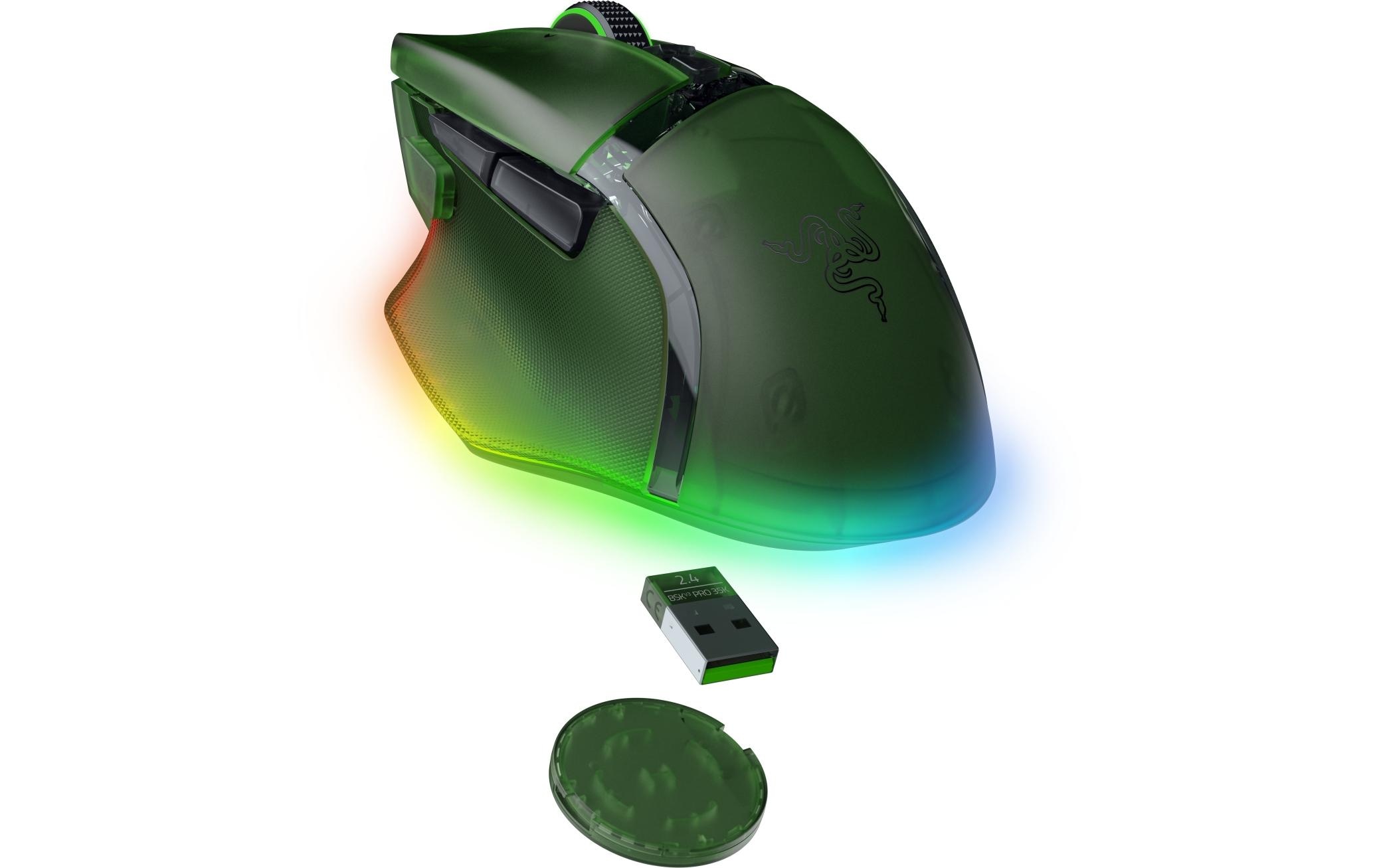 RAZER Gaming-Maus »Basilisk V3 Pro 35K – Phantom Green Edition«