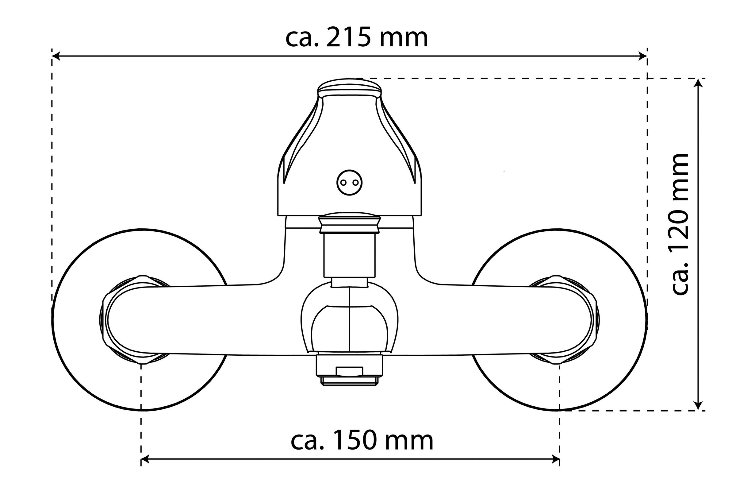 Eisl Unité de mélange pour baignoire »GRANDE VITA CLASSIC« buse mélangeuse pour jet parfait, cartouche en céramique 40 mm remplaçable