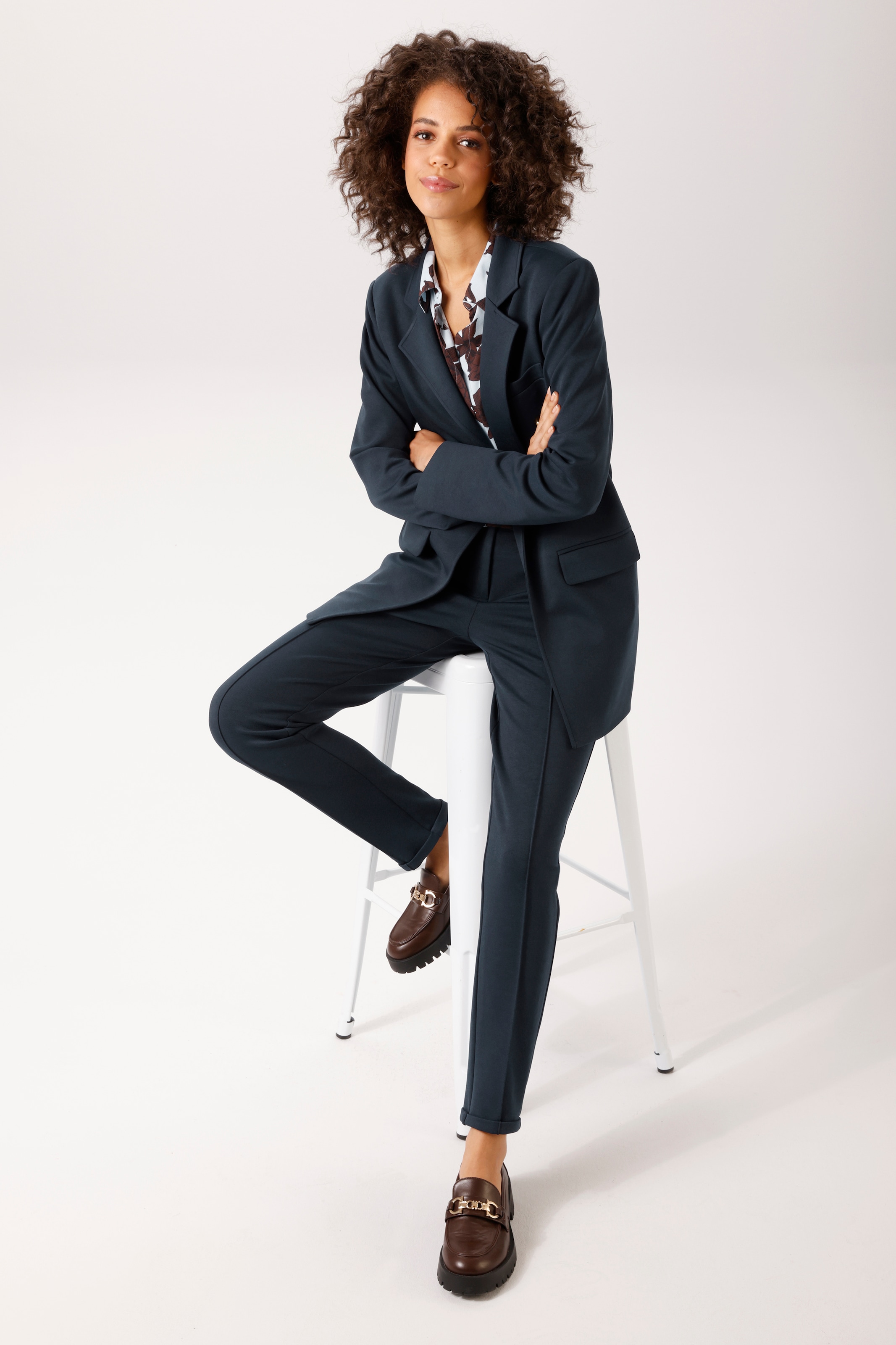 Aniston CASUAL Blazer long avec col à revers