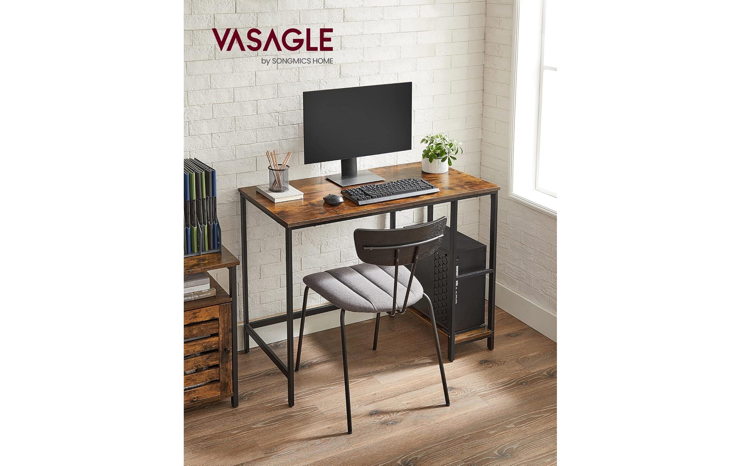 VASAGLE Bureau »Braun/Schwarz 100 x 50 cm«