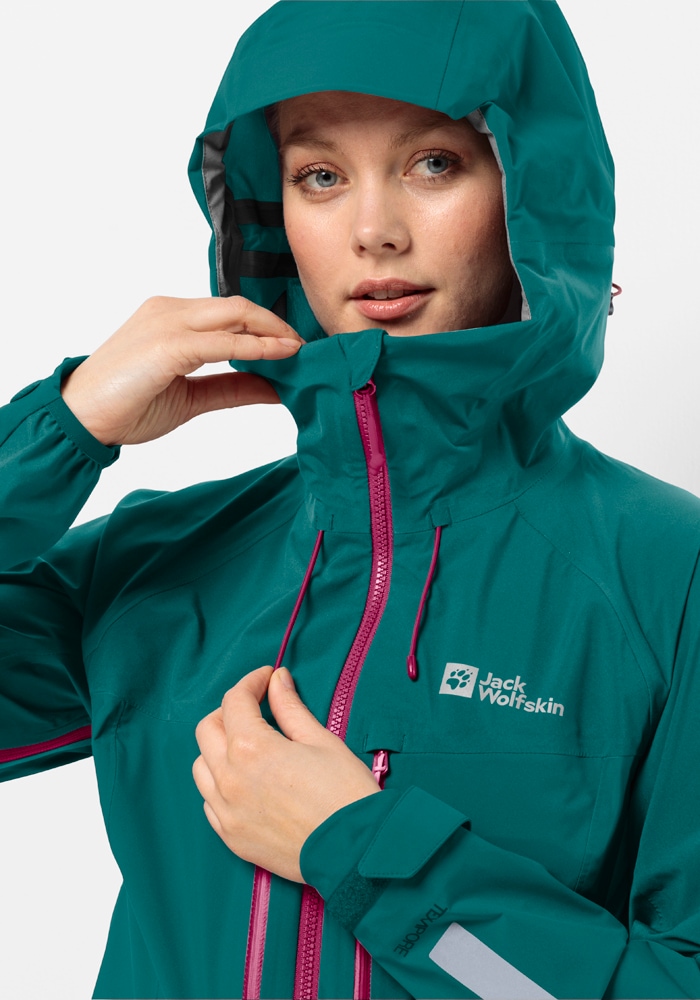 Jack Wolfskin Fahrradjacke »MOROBBIA 3L JKT W«, mit Kapuze