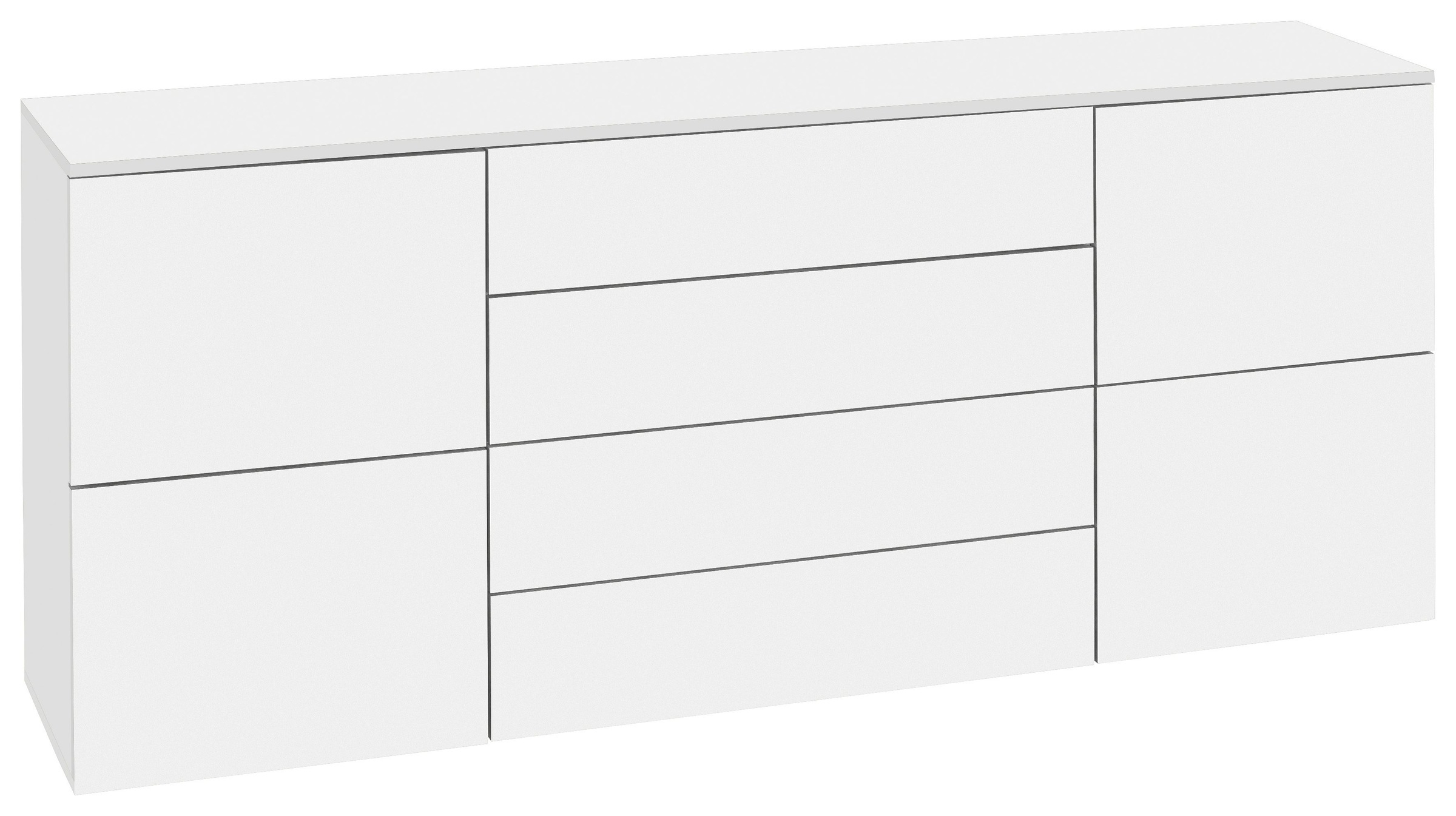 Image of borchardt Möbel Sideboard "Rova, Kommode Breite 166 cm" Mit praktischer Push-to-open-Funktion, 4 Türen und 4 Schubkästen
