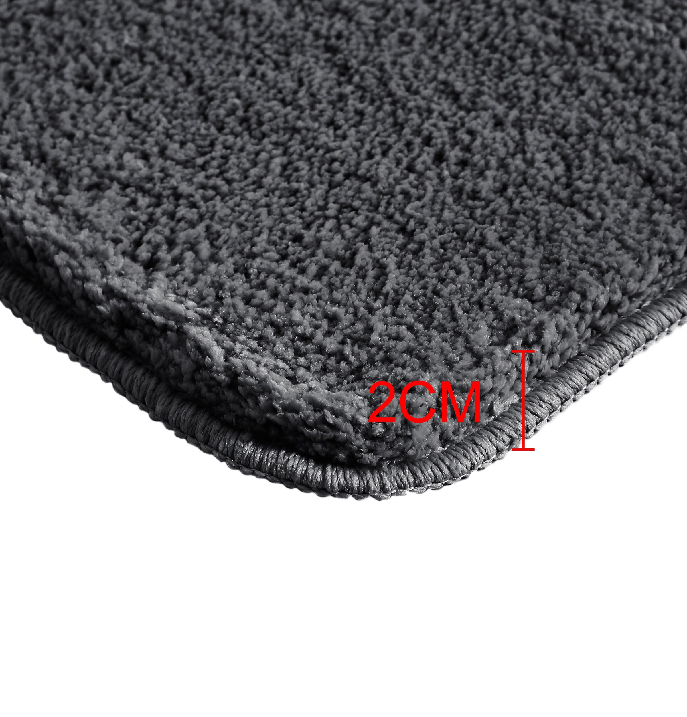 my home Badematte »Inga, Badezimmer Teppich, Badvorleger«, rutschhemmend beschichtet, schnell trocknend-strapazierfähig-fussbodenheizungsgeeignet, Badteppich, unifarben, weich, als halbrund und rechteckig erhältlich