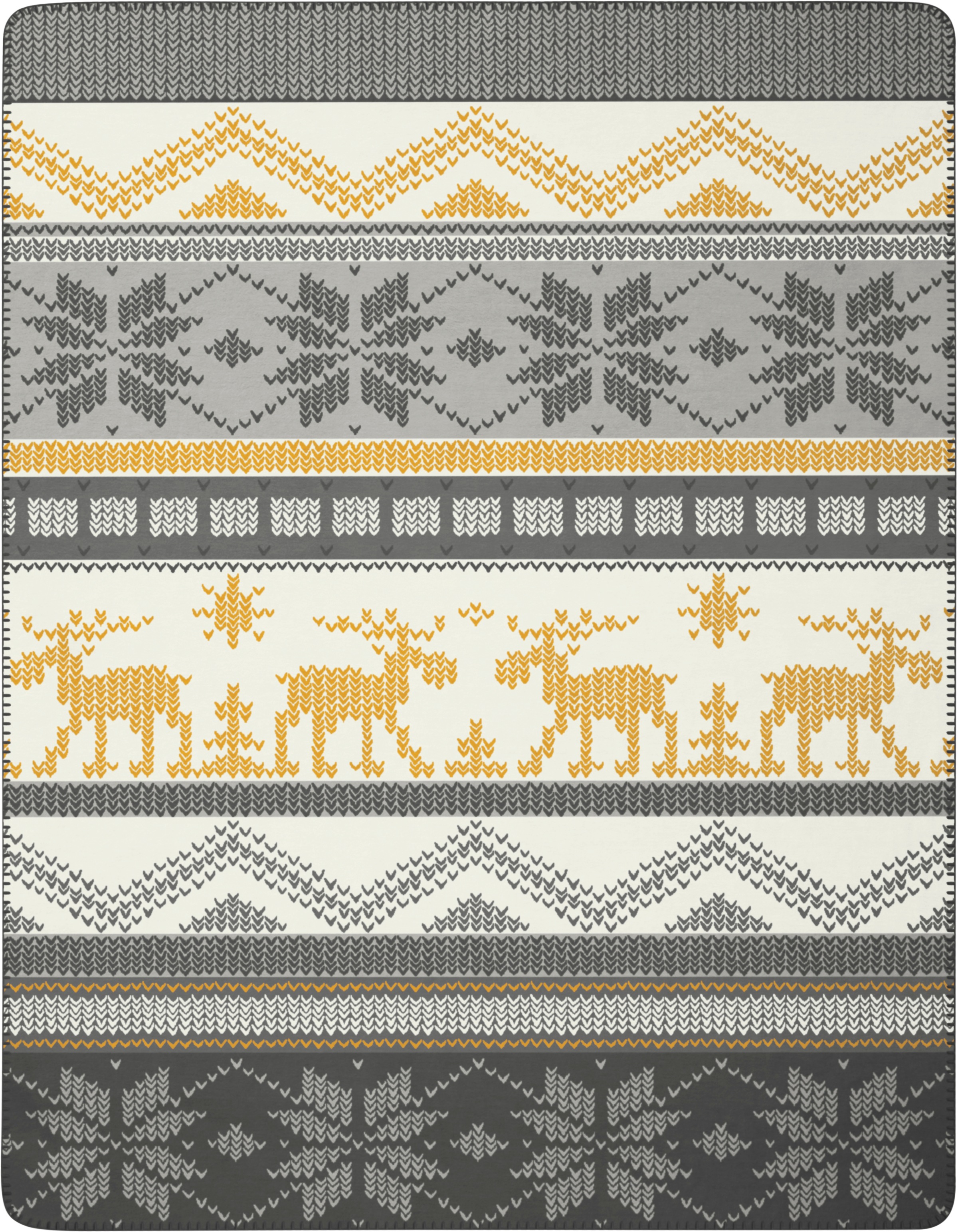 Image of Biederlack Wohndecke "Wohndecke Winter Knit" mit winterlichem Design