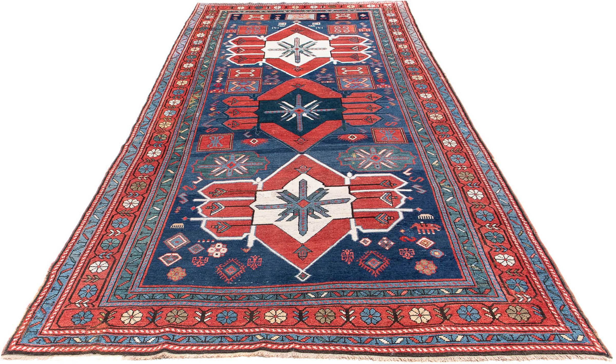 Image of morgenland Orientteppich »Perser - Nomadic - 380 x 170 cm - dunkelblau«, rechteckig, 10 mm Höhe, Wohnzimmer, Handgeknüpft, Einzelstück mit Zertifikat bei Ackermann Versand Schweiz