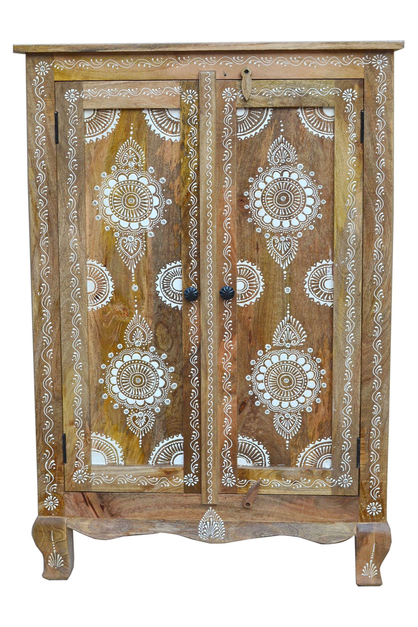 Image of GOODproduct Highboard "Gullaba" Kommode, Hand bemalt, Breite/Höhe 80/120 cm