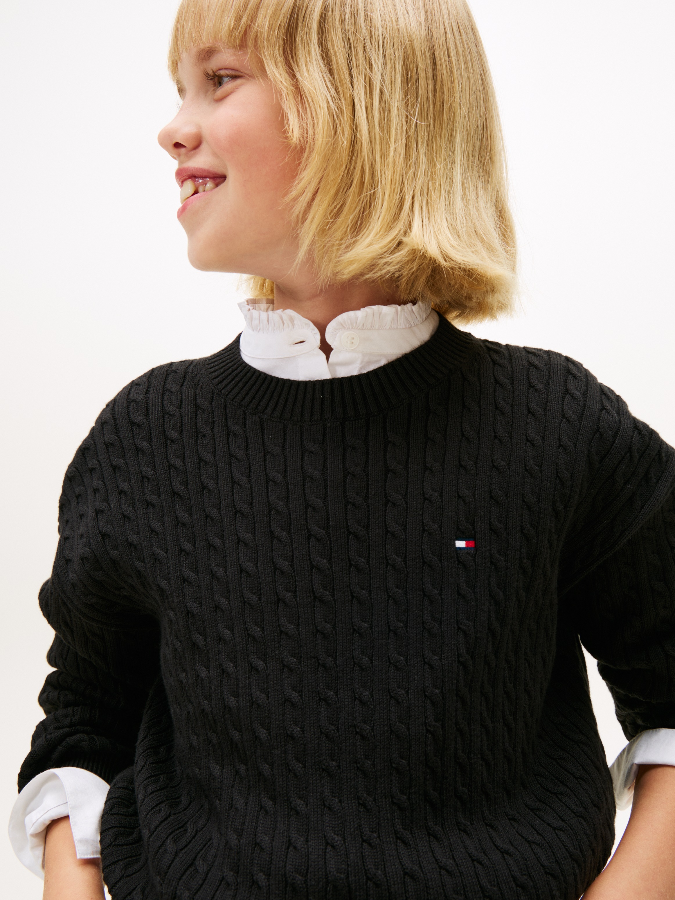 Tommy Hilfiger Strickpullover »CABLE SWEATER« Kinder bis 16 Jahre