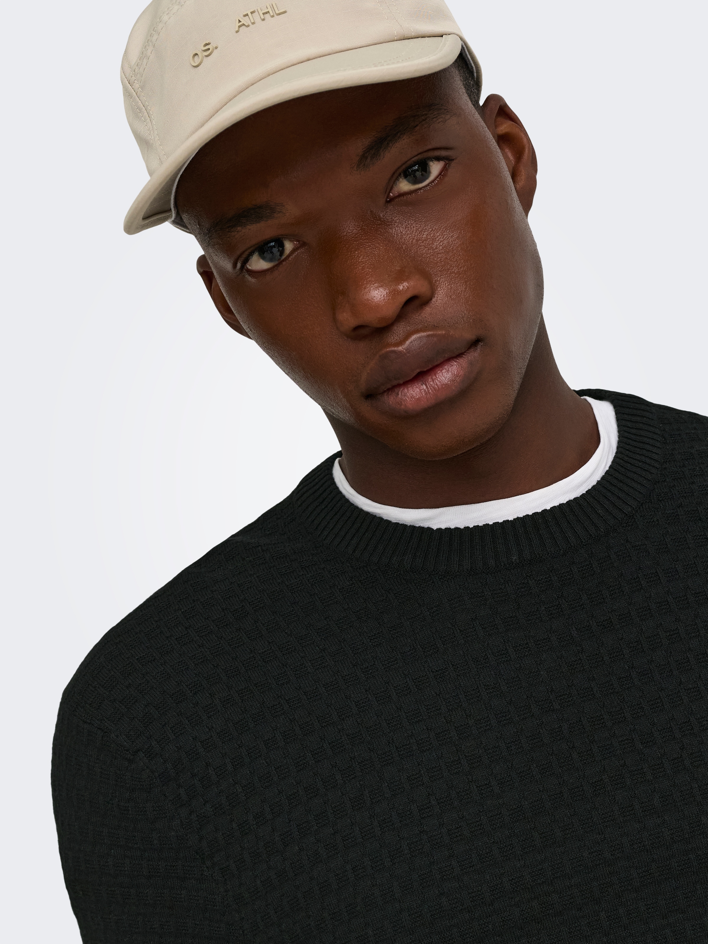 ONLY & SONS Rundhalspullover »ONSLOUI LS STRUCTURE CREW REG NOOS« Baumwollmischung, regular fit