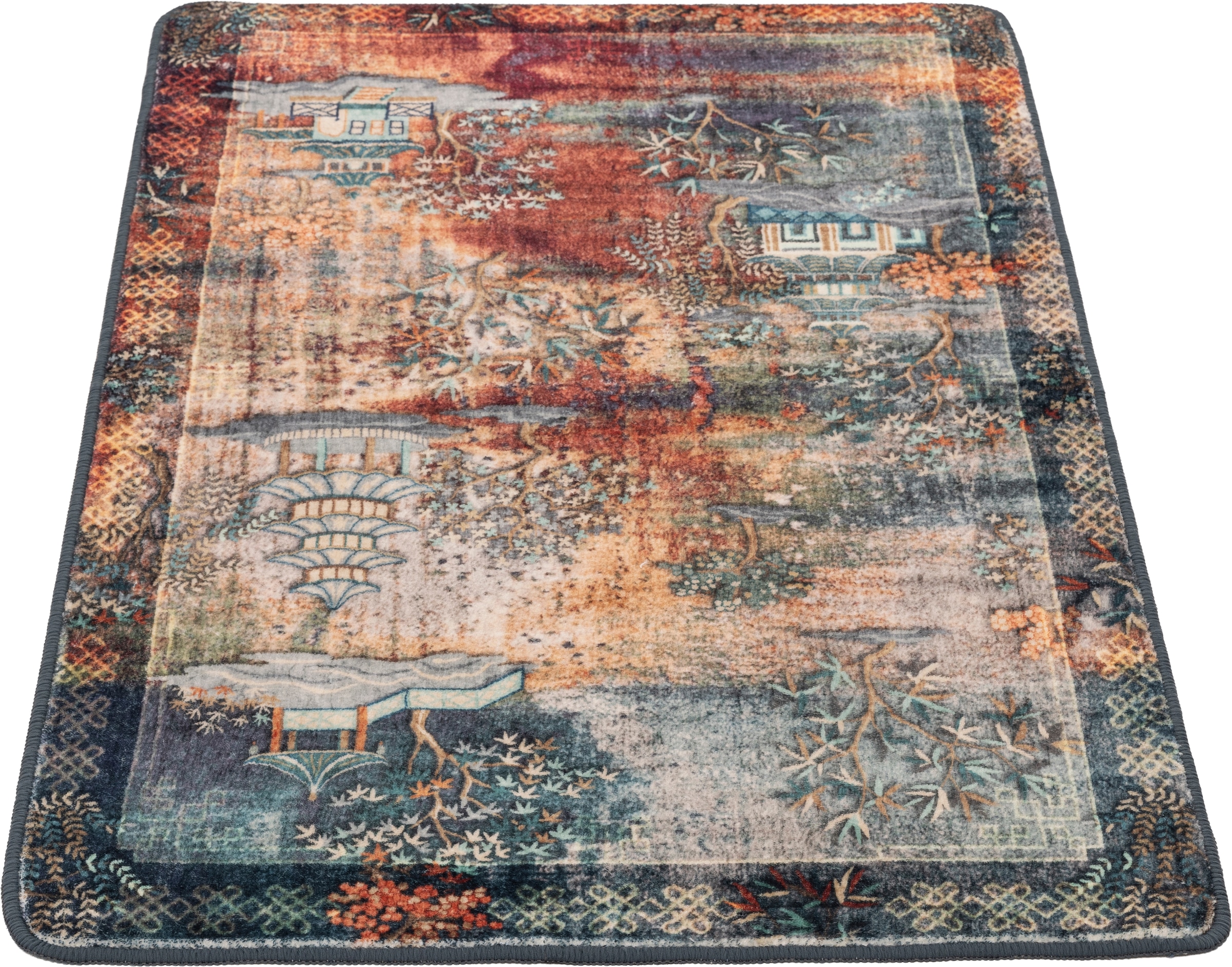 Gino Falcone Tapis de bain »Aquata GF-163, Badvorleger, Badezimmer Teppich« Höhe 7 mm revêtement antidérapant Badteppich, bedruckt, rechteckig