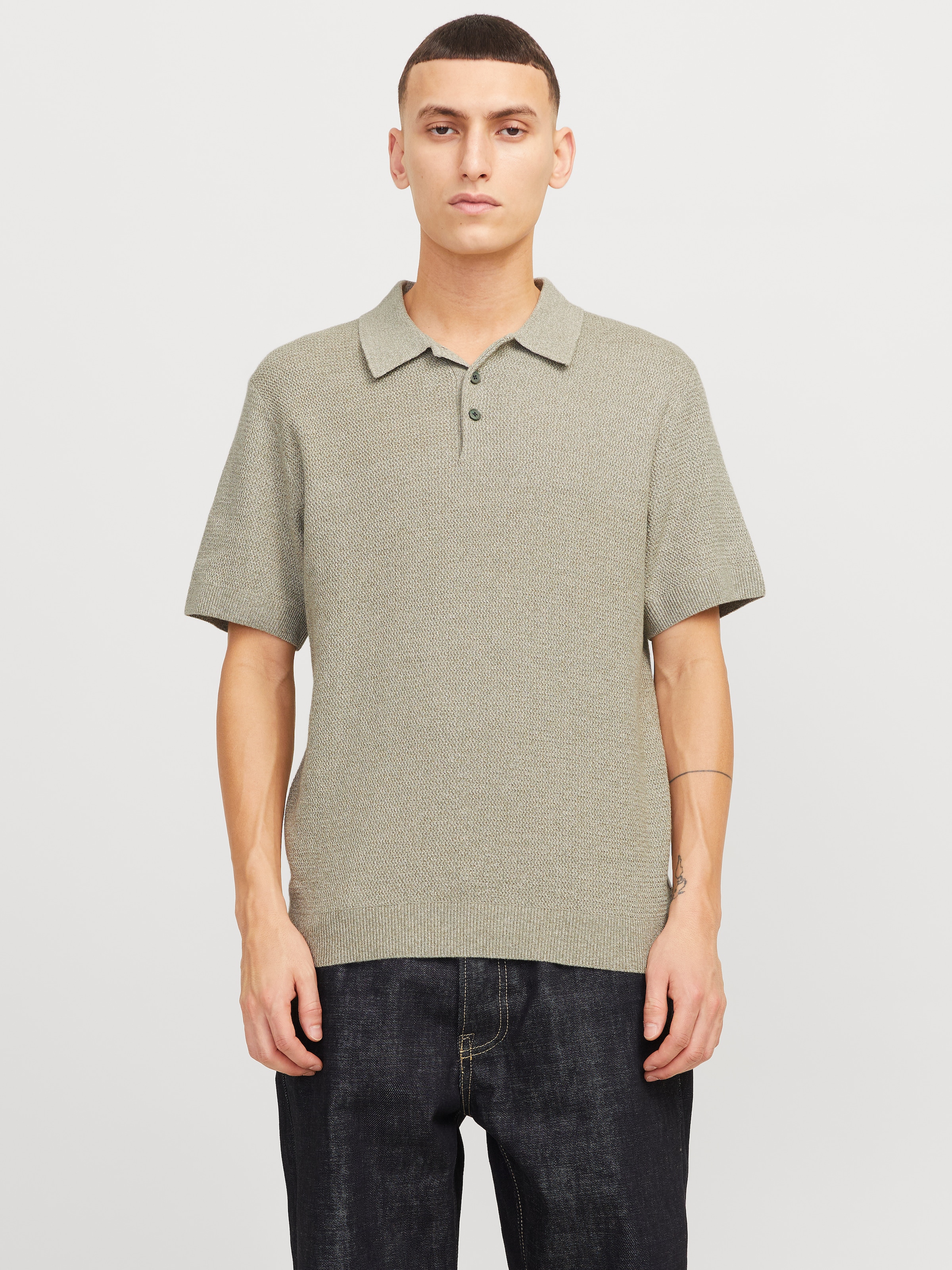 Image of Jack & Jones Polokragenpullover "JPRCCCOOPER KNIT POLO SS SN"
