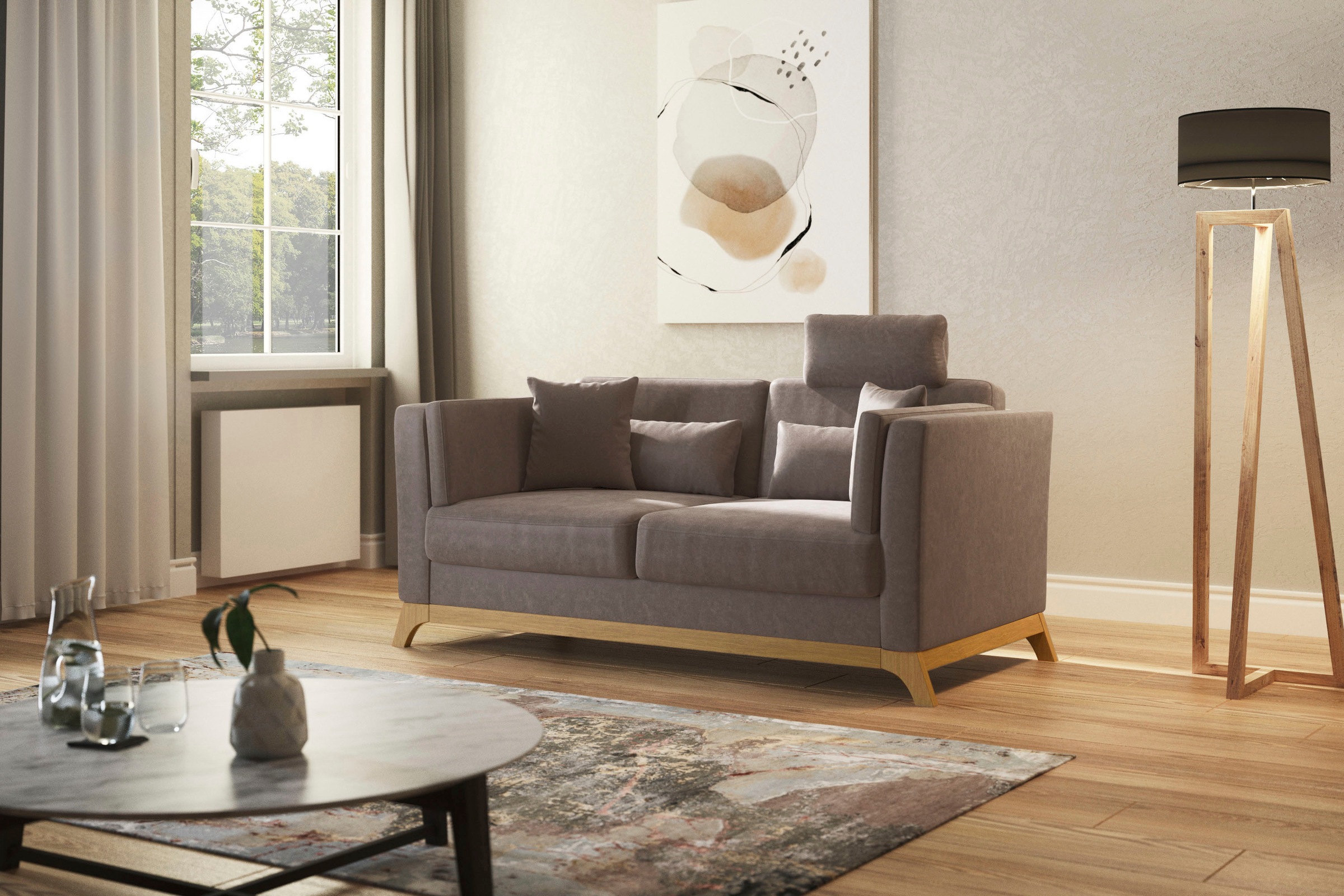 Home affaire 2,5-Sitzer »Viva« wahlweise mit Holzrahmen aus Eiche