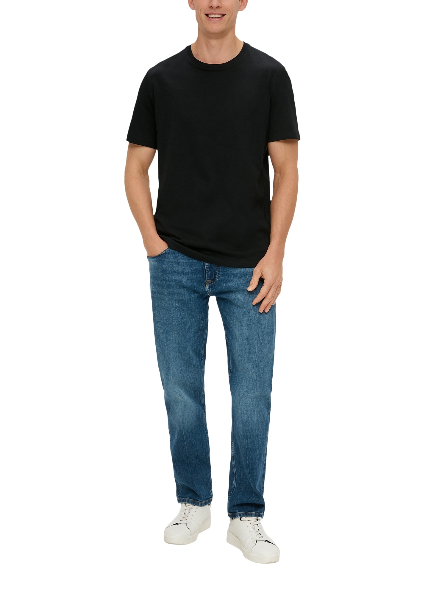 s.Oliver T-Shirt, unifarben - im Doppelpack