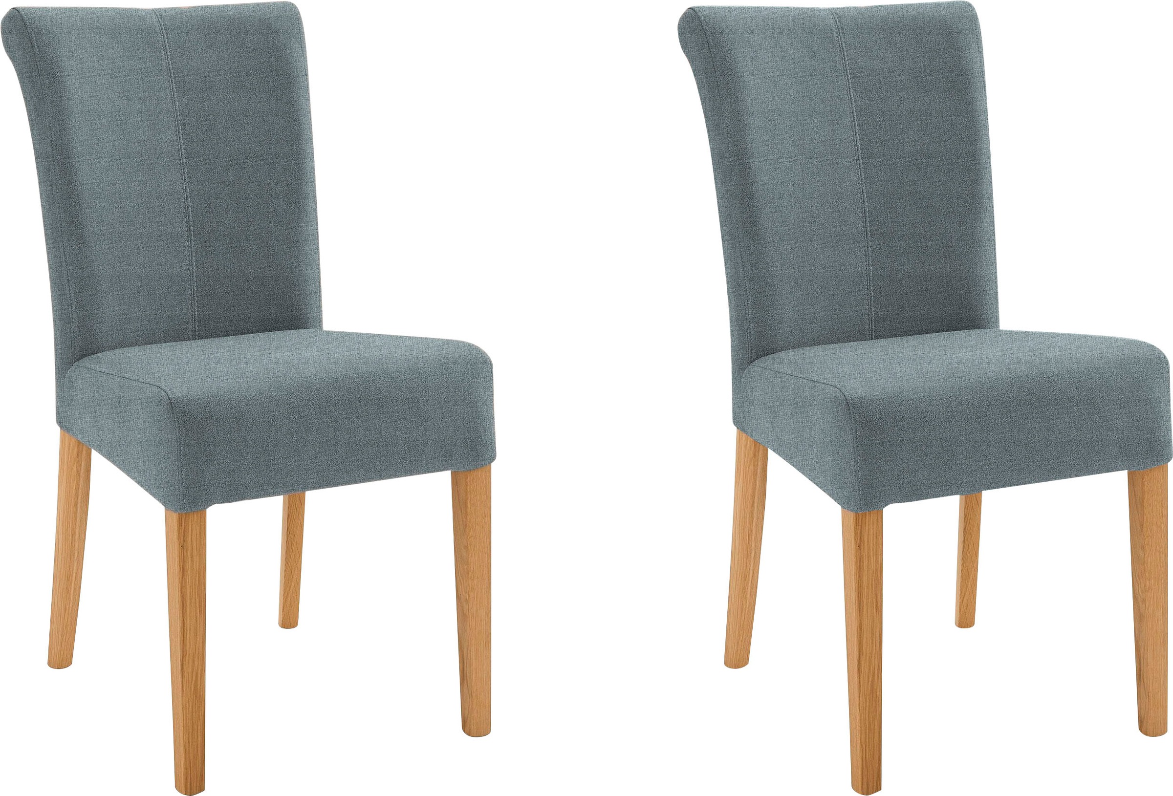 Image of Home affaire 4-Fussstuhl »Barcelona«, (Set), 2 St., Struktur grob, Stuhlbeine aus Massivholz, Sitz und Rücken gepolstert bei Ackermann Versand Schweiz