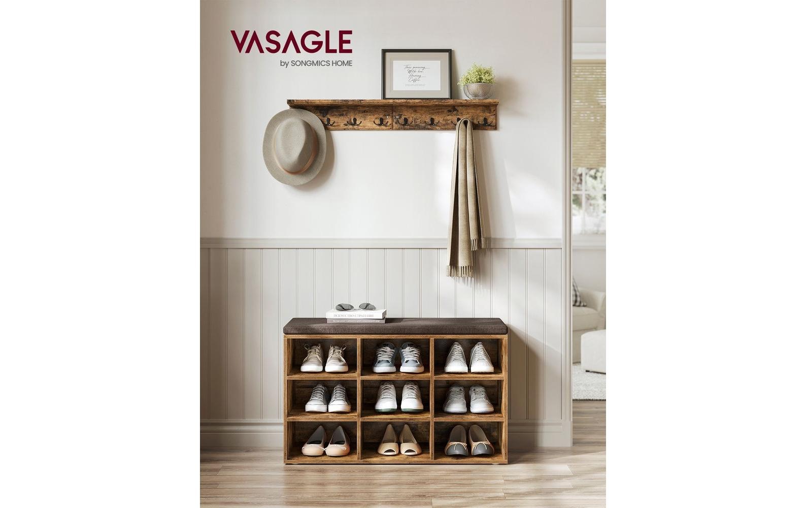 VASAGLE Schuhschrank »mit 9 Fächern 78.5 x 48 cm« Schuhbank mit Stauraum