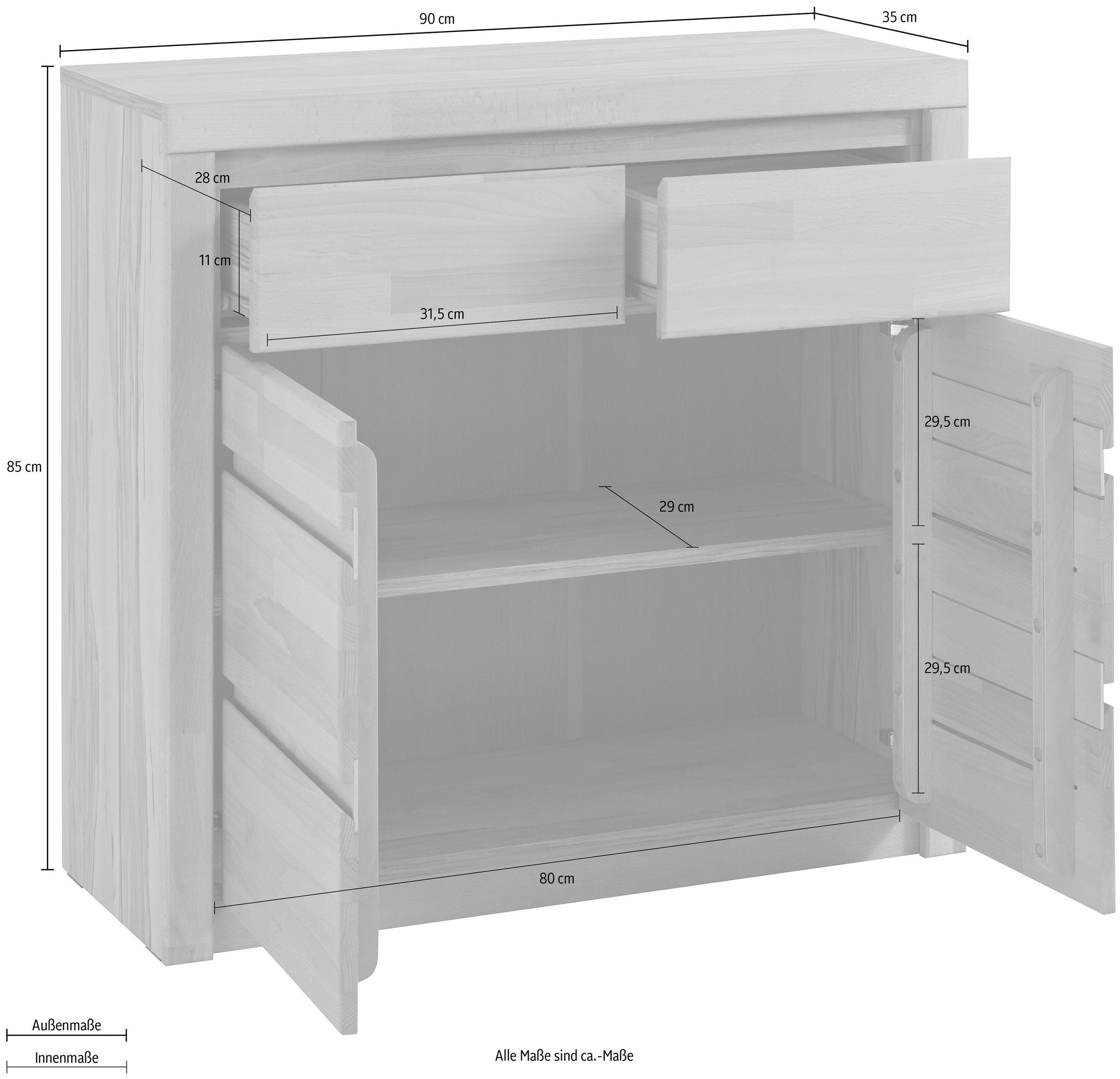 Home affaire Commode »Silkeborg« Breite 90 cm