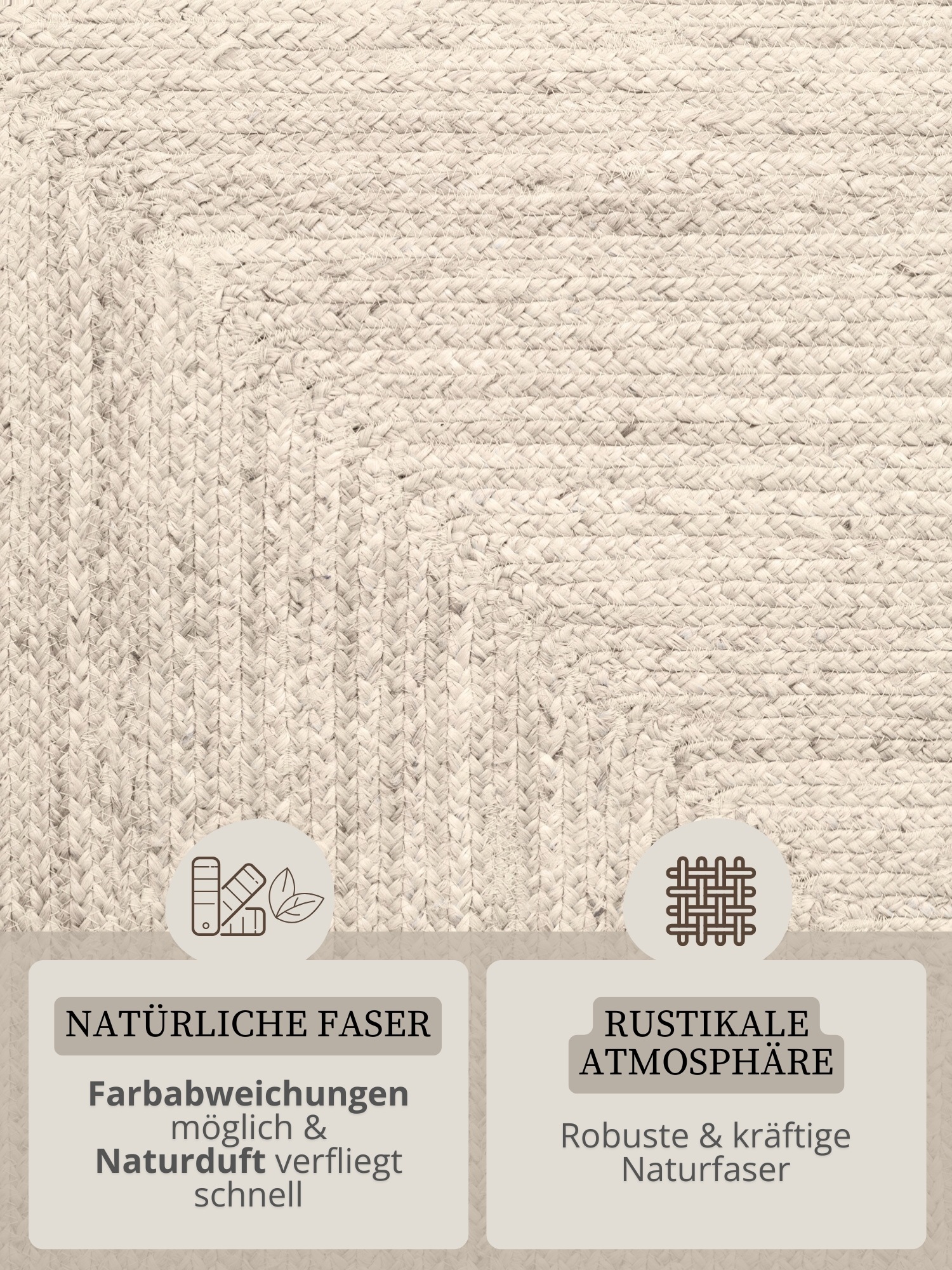 HANSE Home Tapis »Juteteppich Teppich Juno« Rectangulaire 9 mm Höhe jute, forme, fait main, tapis de salon, tapis naturel, salon