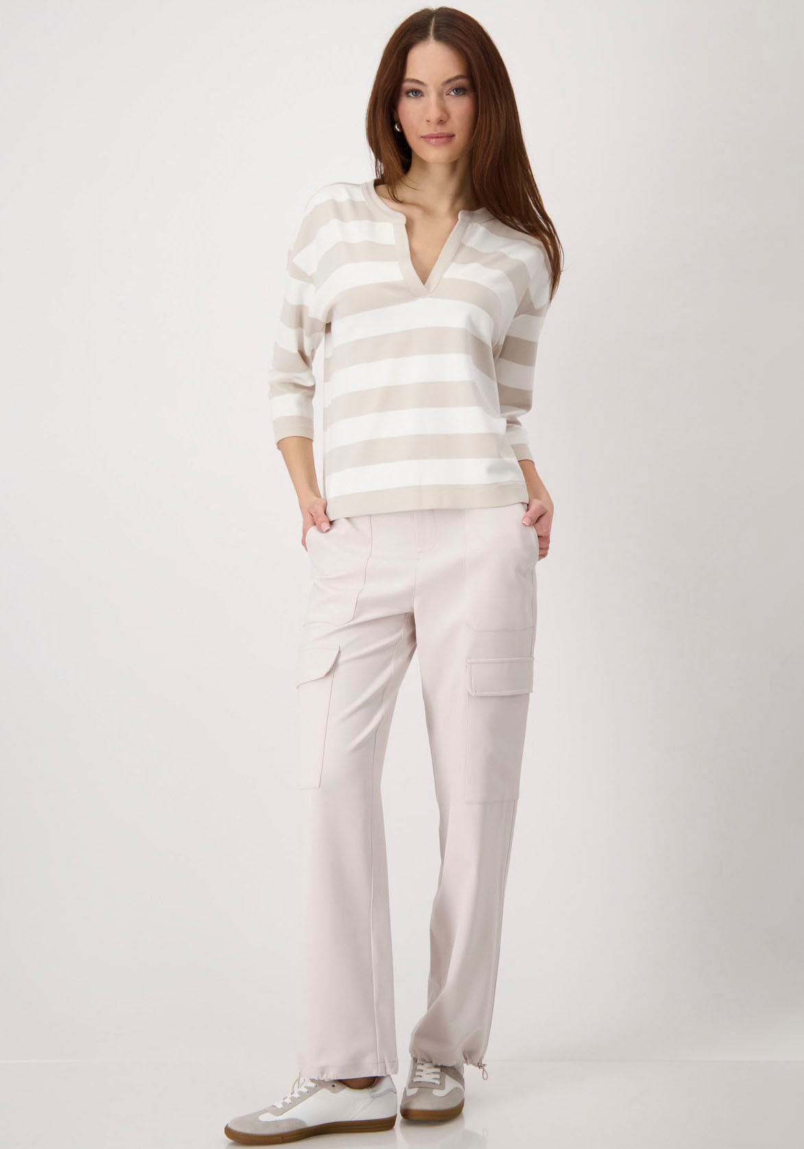 Monari Sweatshirt, mit Blockstreifen