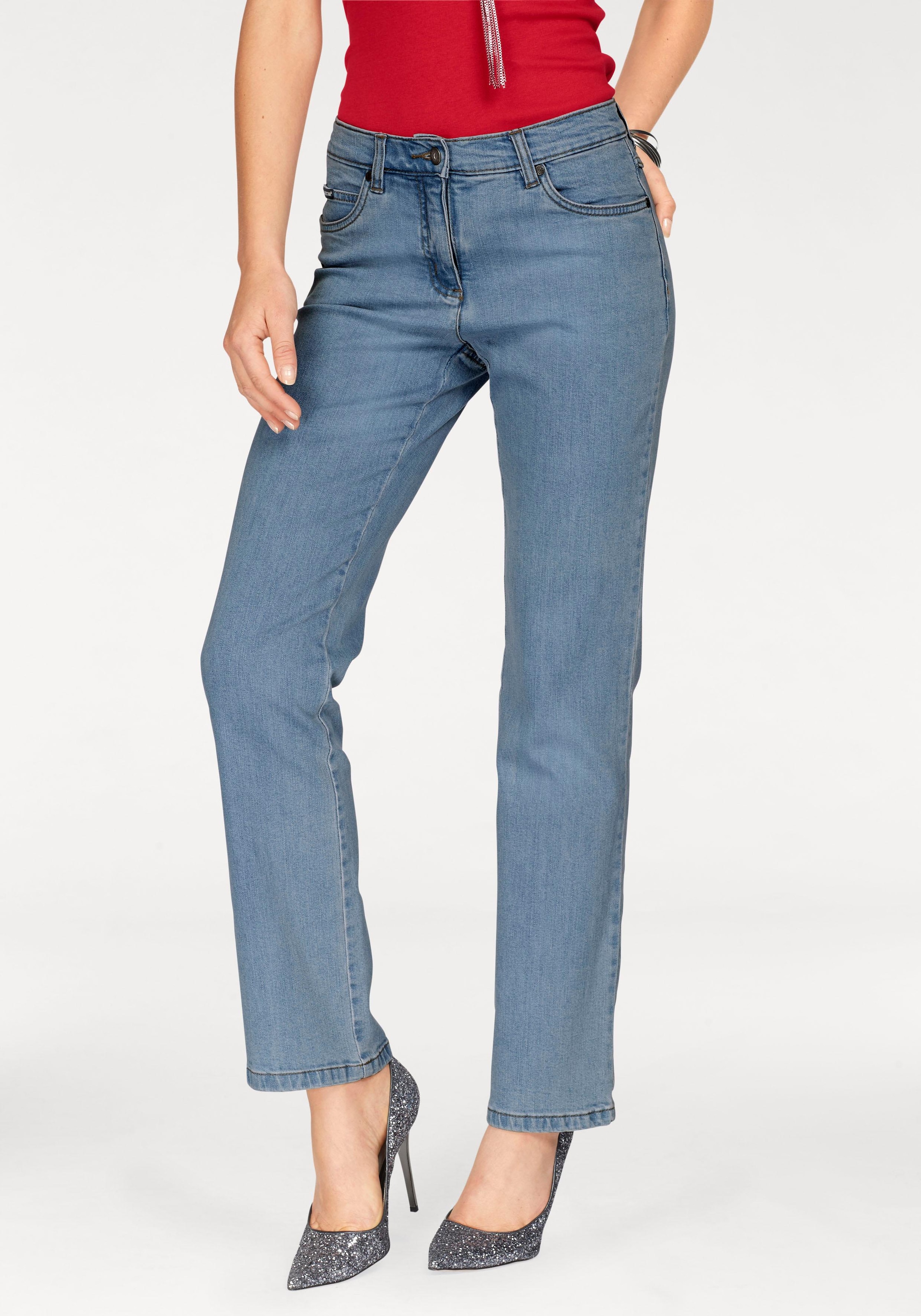 Arizona Gerade Jeans »Annett«, bequeme Passform, 5-Pocket-Style, hohe Taille