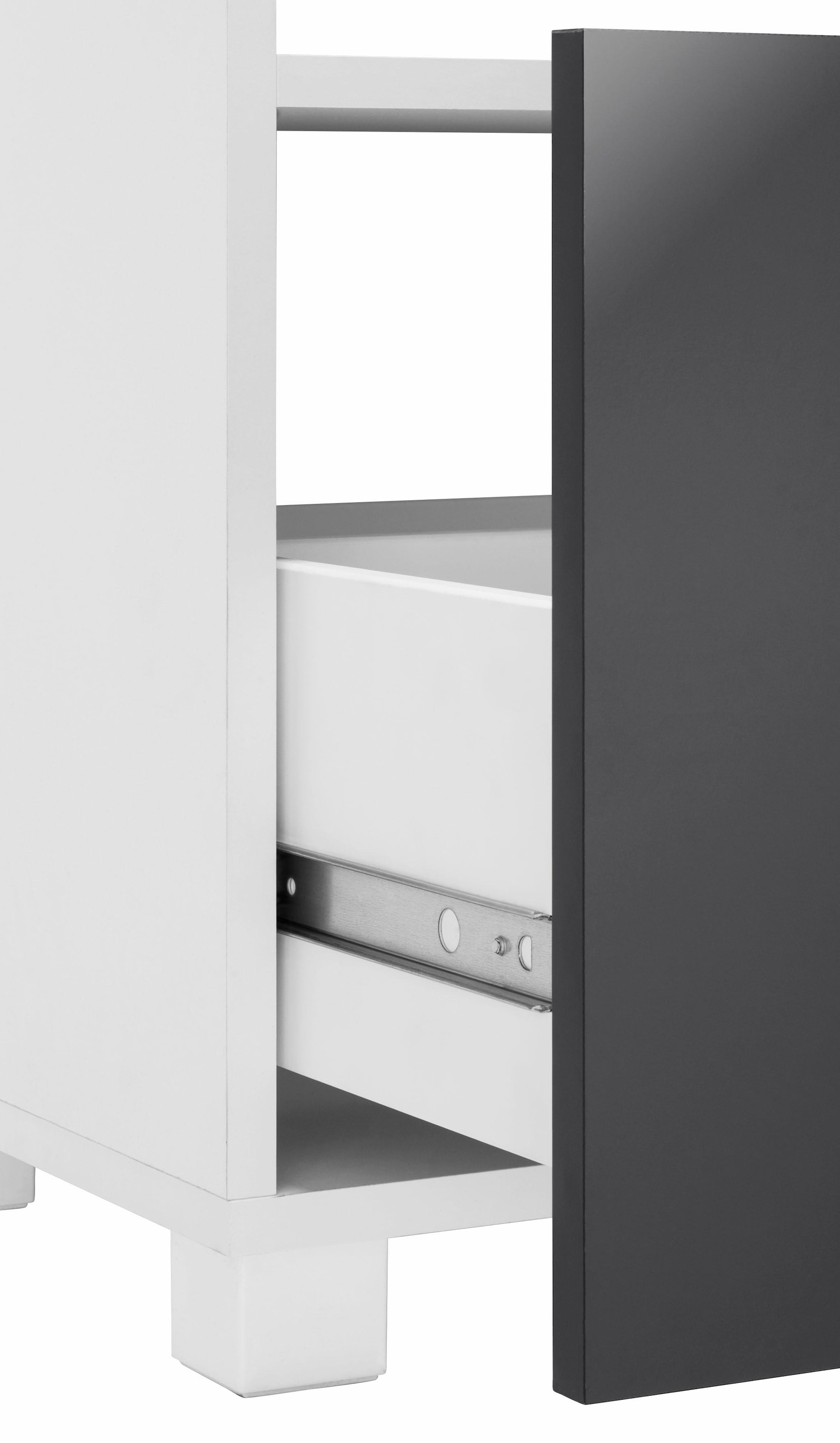 Schildmeyer Waschbeckenunterschrank »Colli«, Höhe 54,5 cm, Badezimmerschrank mit Metallgriffen und grosser Schublade