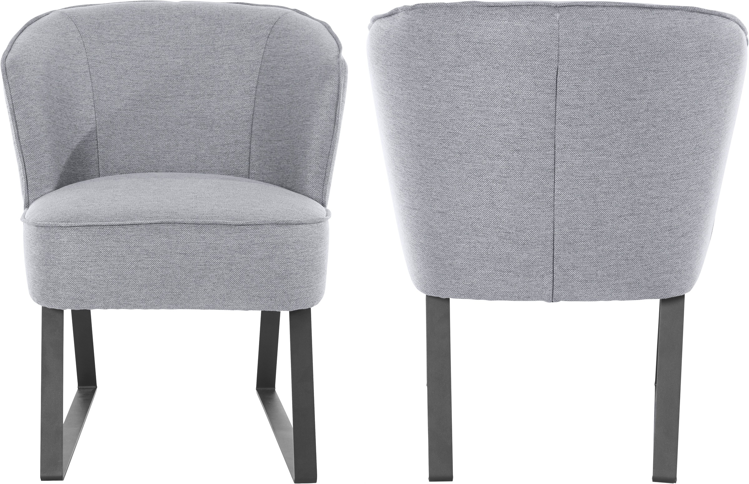 exxpo - sofa fashion Sessel »Americano, Loungesessel«, mit Keder und Metallfüssen, Bezug in verschiedenen Qualitäten, 1 Stck.