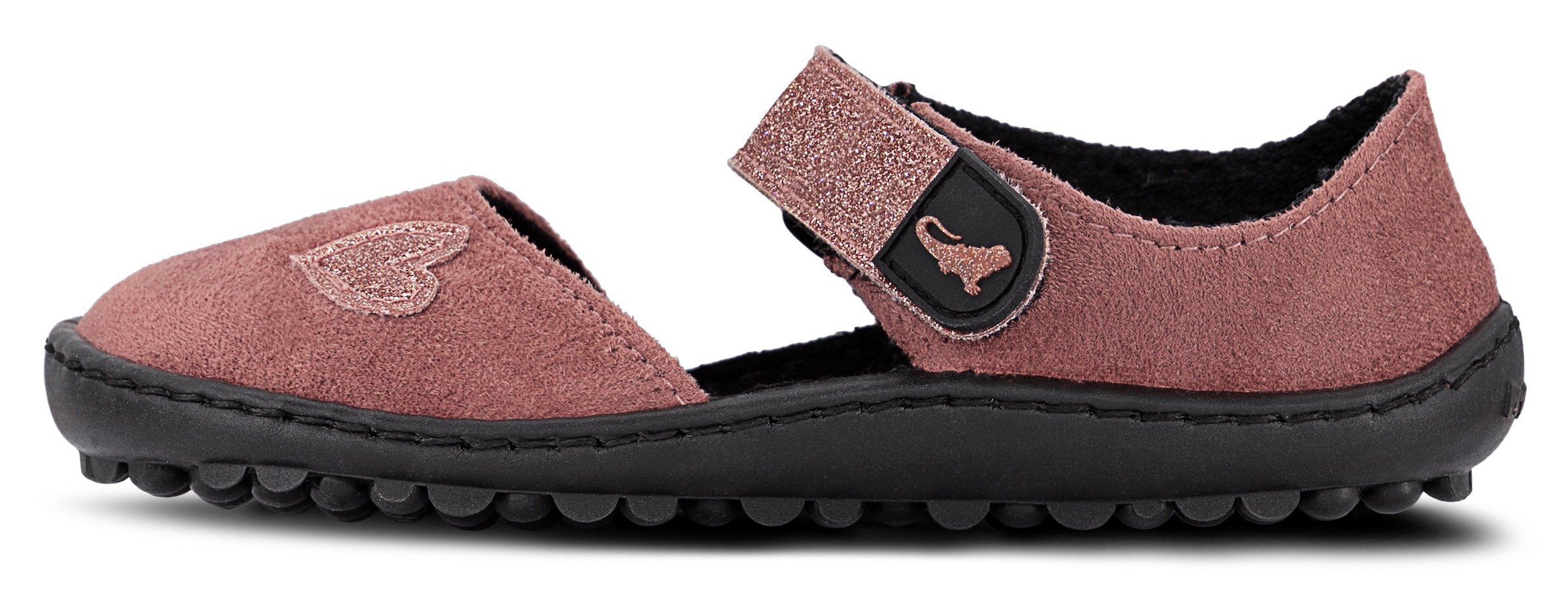 Leguano Chaussures pieds nus »LEGUANITO JARINA«  , Halbschuh, Bequemschuh mit Glitzer und Herzapplikation