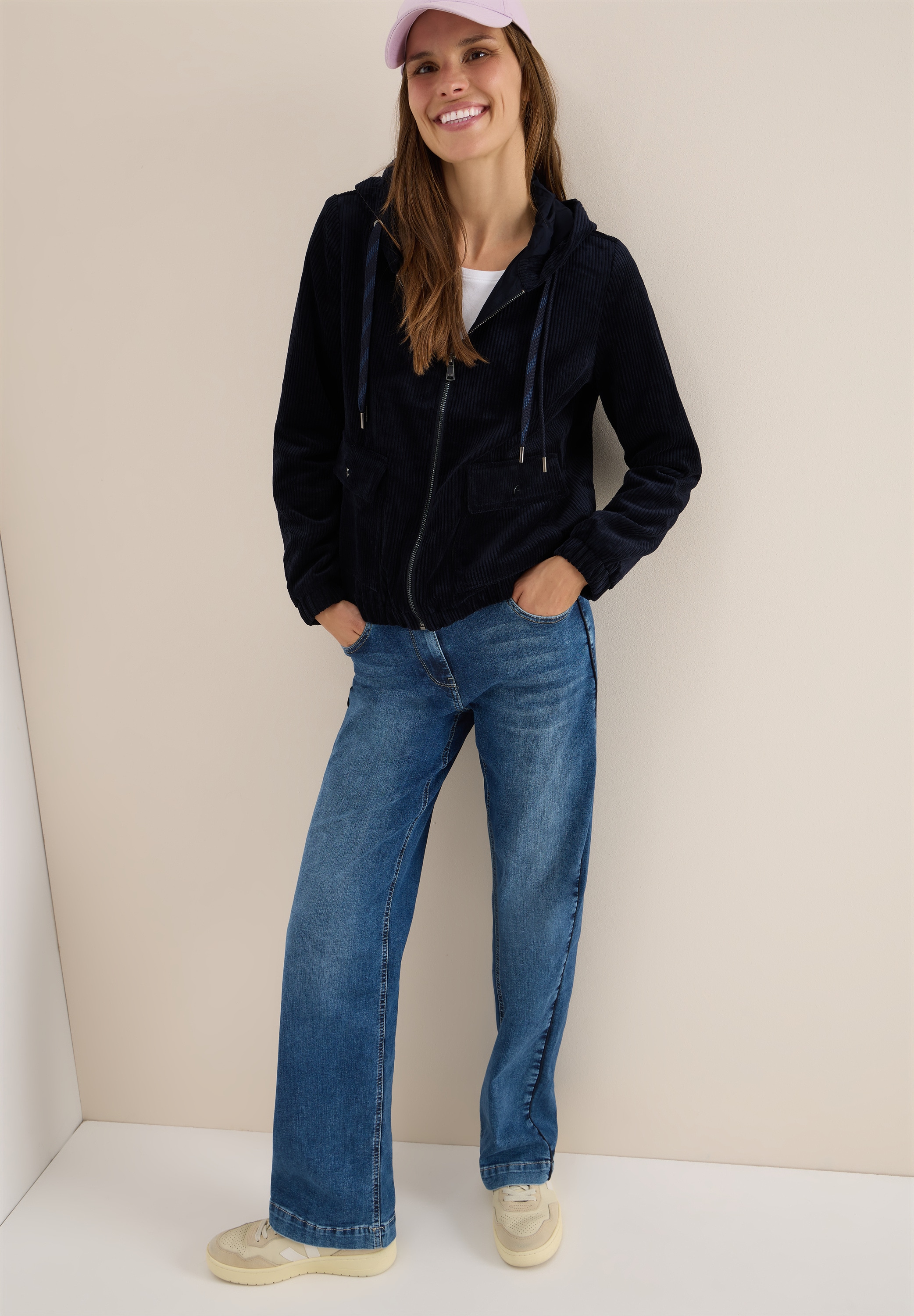 Cecil Cordjacke mit Kapuze mit Kapuze