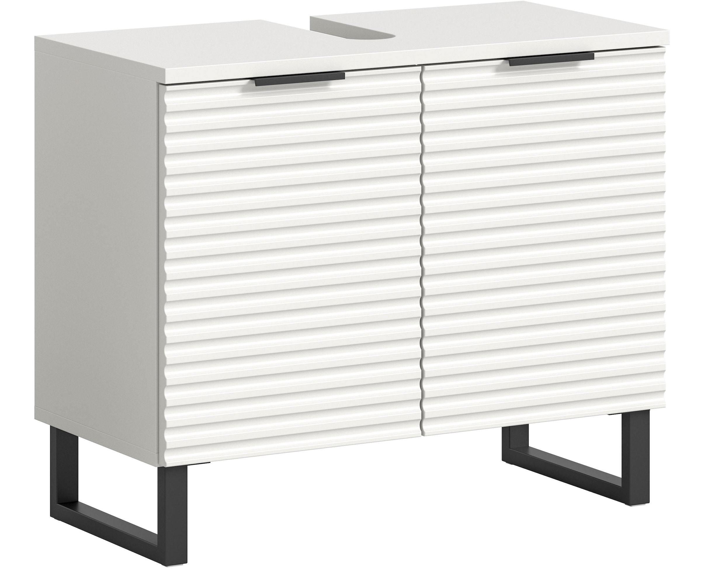 welltime Waschbeckenunterschrank »Litica, Breite 70 cm, inkl. Siphonausschnitt, 1 Einlegeboden, 2 Türen« Badschrank, Waschbeckenschrank, Badezimmer, Bad-Möbel