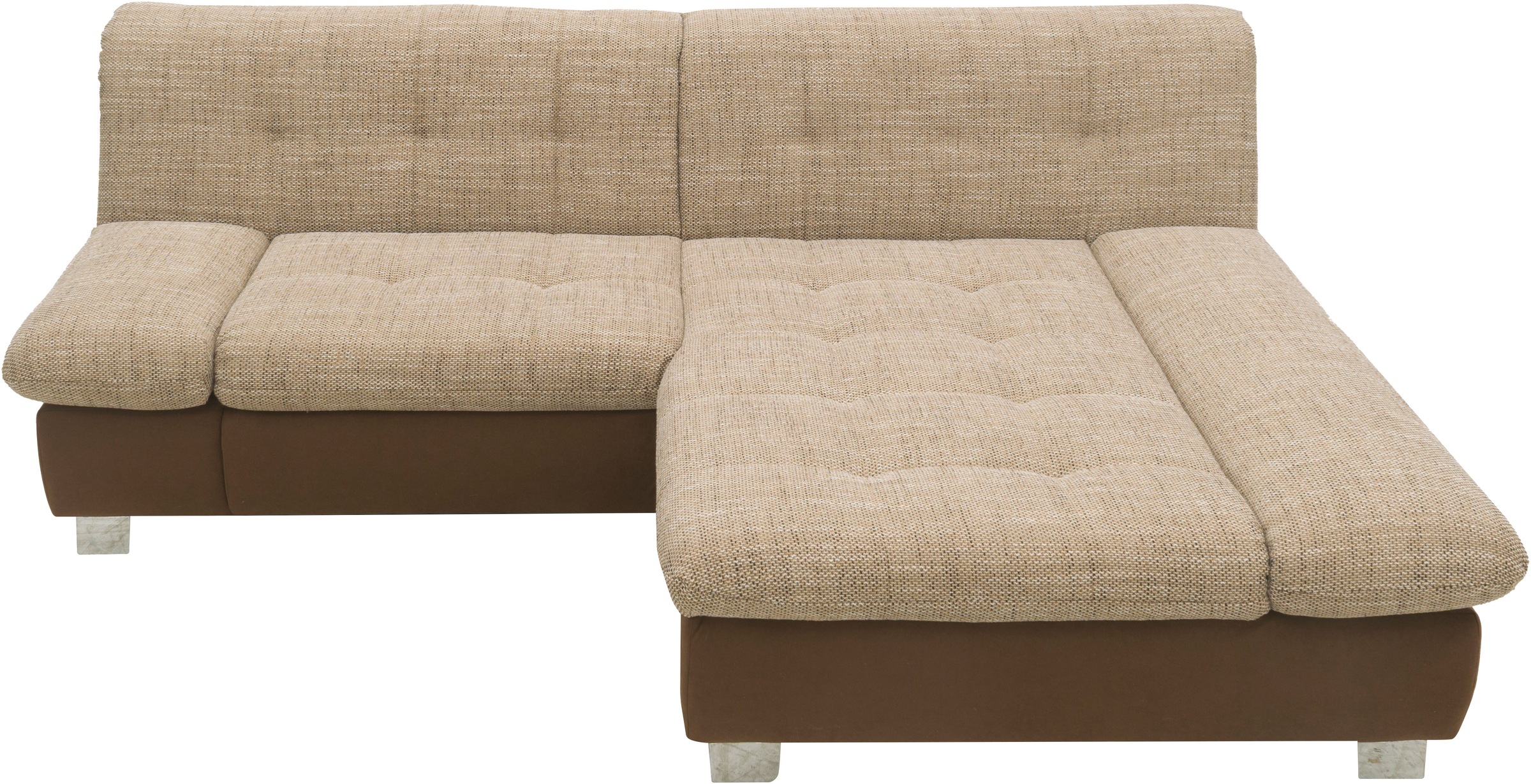 DOMO collection Ecksofa »100031 kompakte Stellmasse, komfortabel und bequem, L-Form«, wahlweise mit Bettfunktion und Armteilverstellung. Breite 234cm
