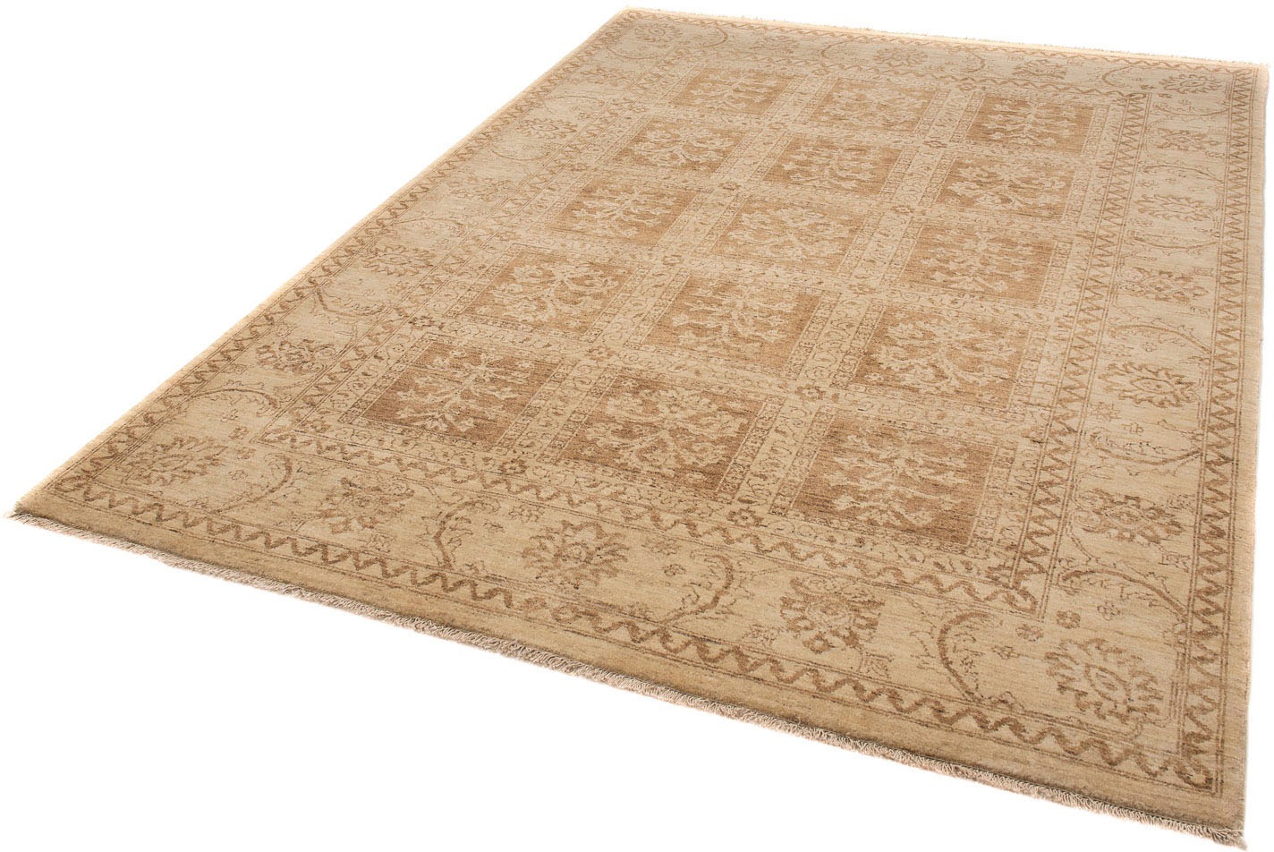 Image of morgenland Orientteppich »Ziegler - 236 x 169 cm - hellbraun«, rechteckig, 6 mm Höhe, Wohnzimmer, Handgeknüpft, Einzelstück mit Zertifikat bei Ackermann Versand Schweiz