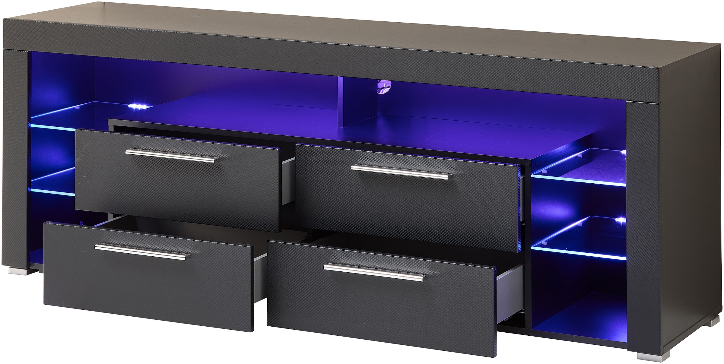 Stolkom TV-Schrank »Goal« 4 Schubkästen, 6 offenen Fächern, Stellmass 179/66/44 cm