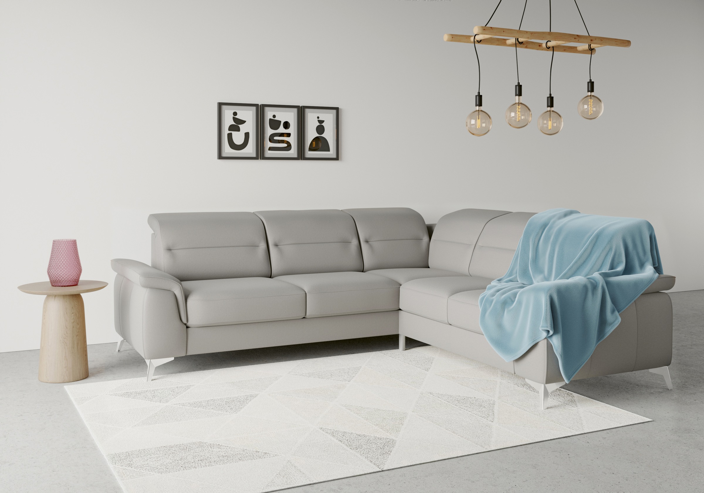 sit&more Canapé d'angle »Sinatra L-Form« optional mit Kopfteilverstellung und Armteilfunktion