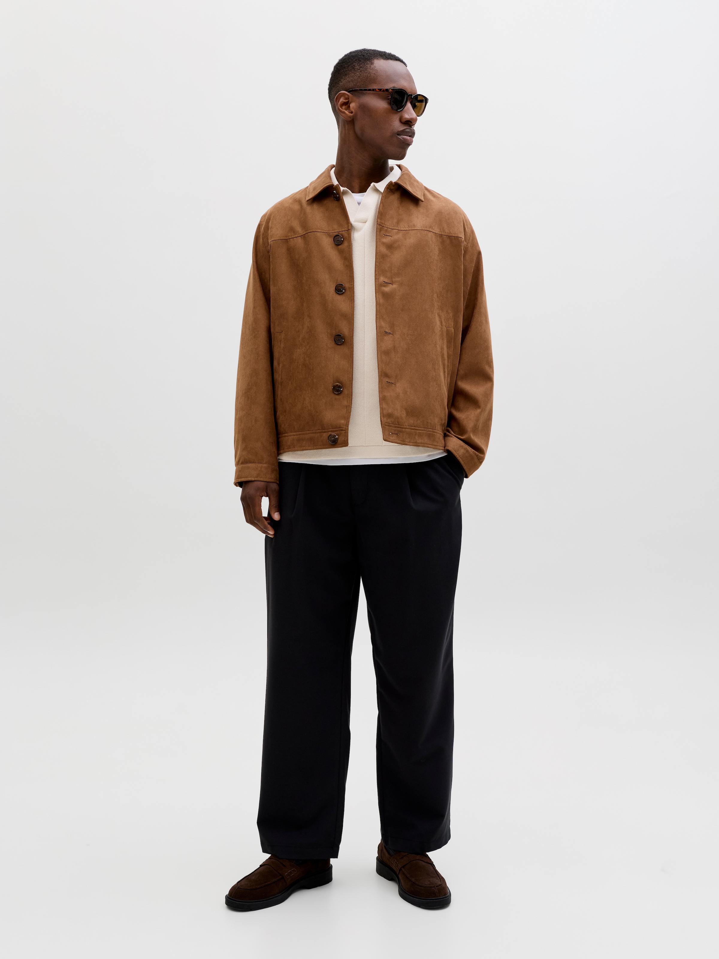 Jack & Jones Pull à col polo »JJEBRADLEY KNIT SPLIT NECK SS SN« Coton