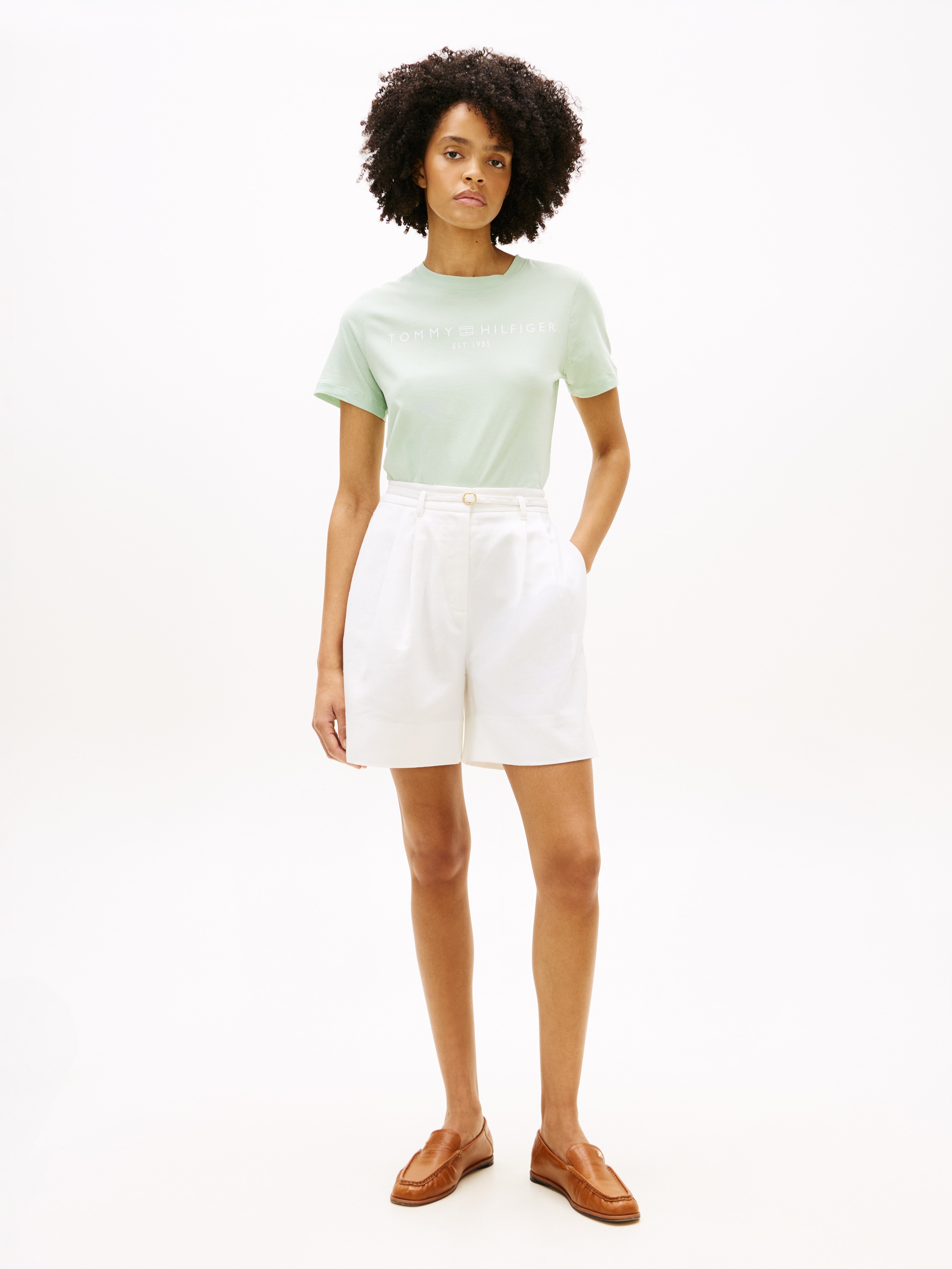 Tommy Hilfiger T-shirt à manches courtes »REG CORP LOGO C-NK SS« Baumwolle