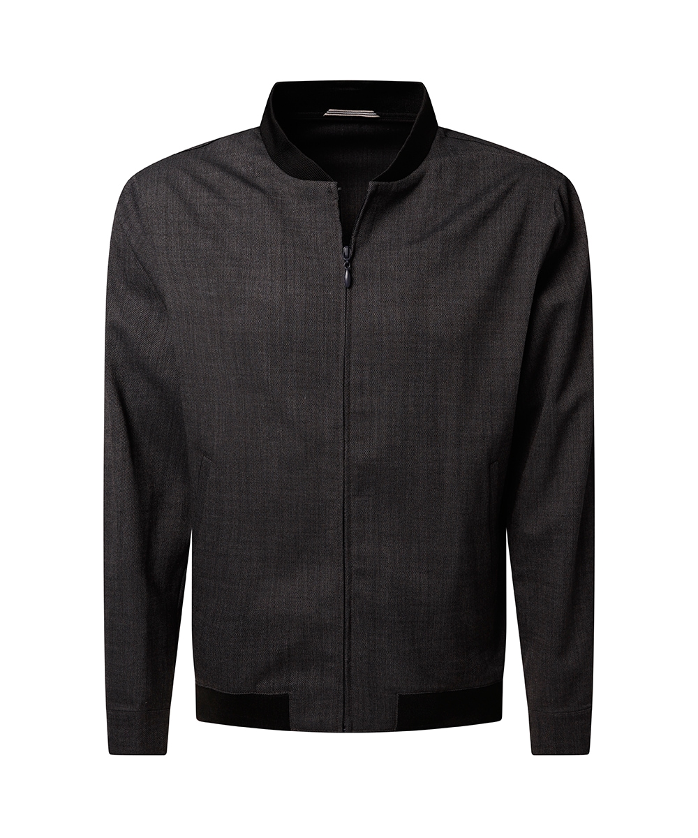 Image of Pierre Cardin Blouson ohne Kapuze mit Wolle