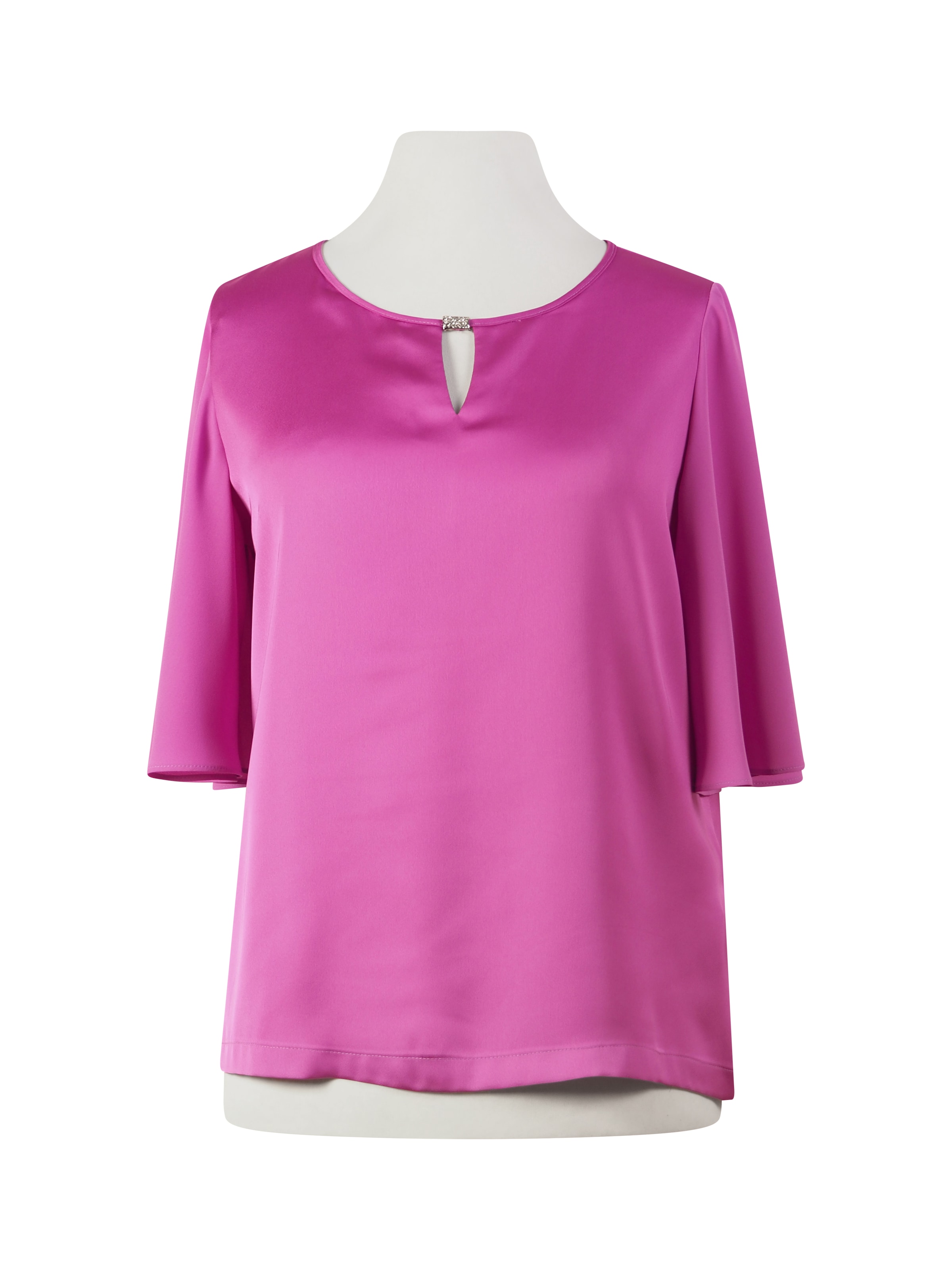 Image of HERMANN LANGE Collection Blusenshirt mit Glitzerdetail und Cut-Out am Ausschnitt