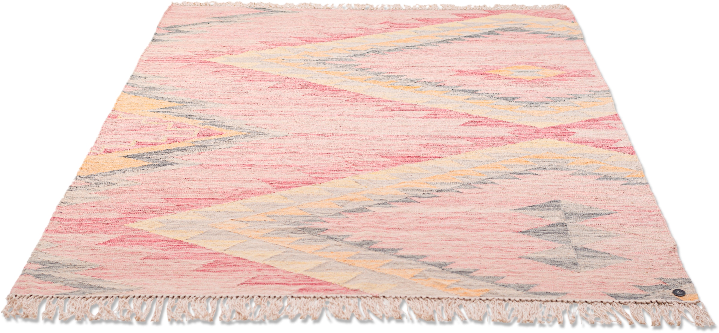 ZigZag«, Boho-Style TOM HOME mit »Vintage Teppich Fransen, kaufen rechteckig, bequem TAILOR handgewebt,