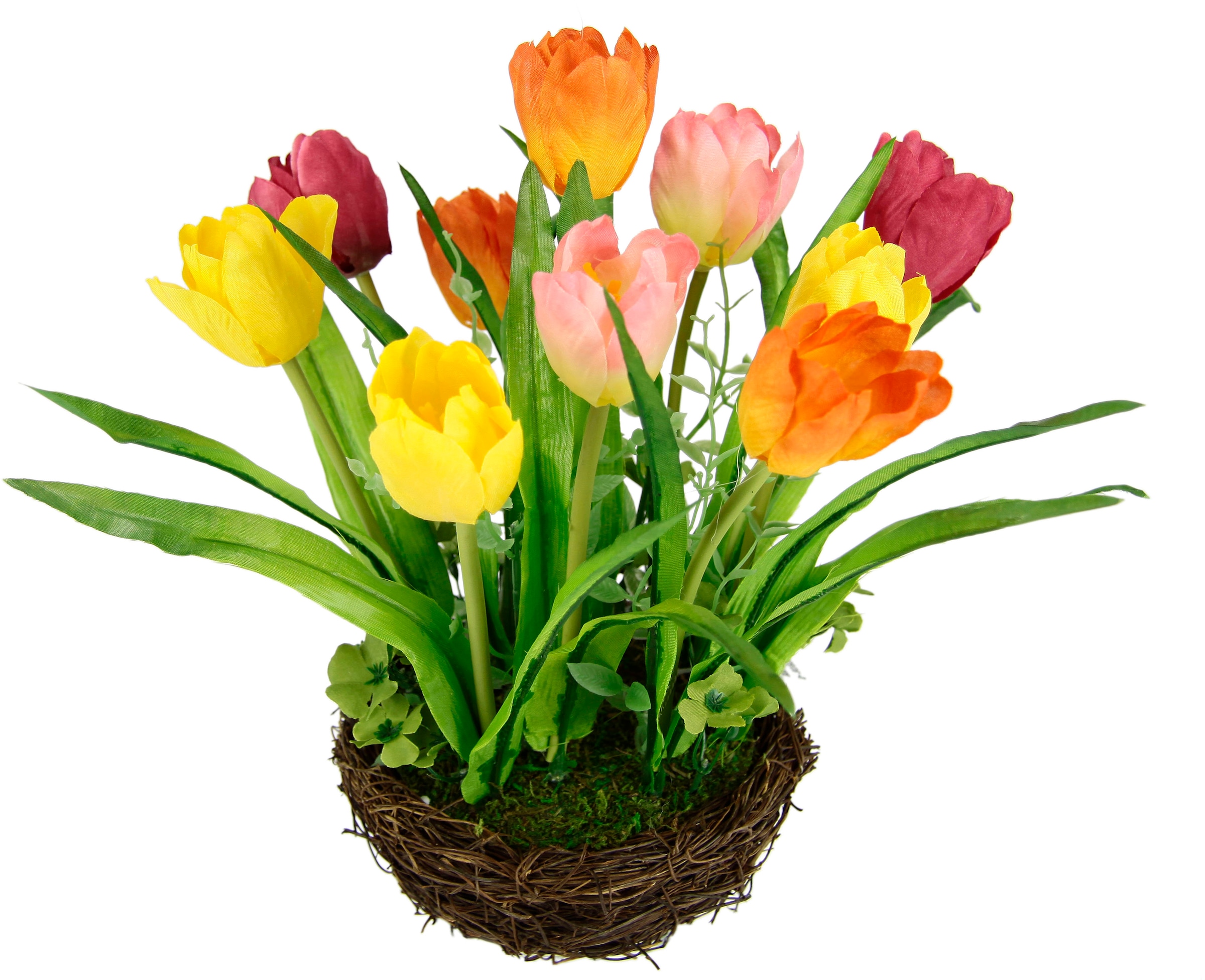 I.GE.A. Kunstblume Ostern »Gesteck Blüten kaufen Tischdeko jetzt Tulpe«, Künstliche Zimmerpflanze Hochzeit Pflanze