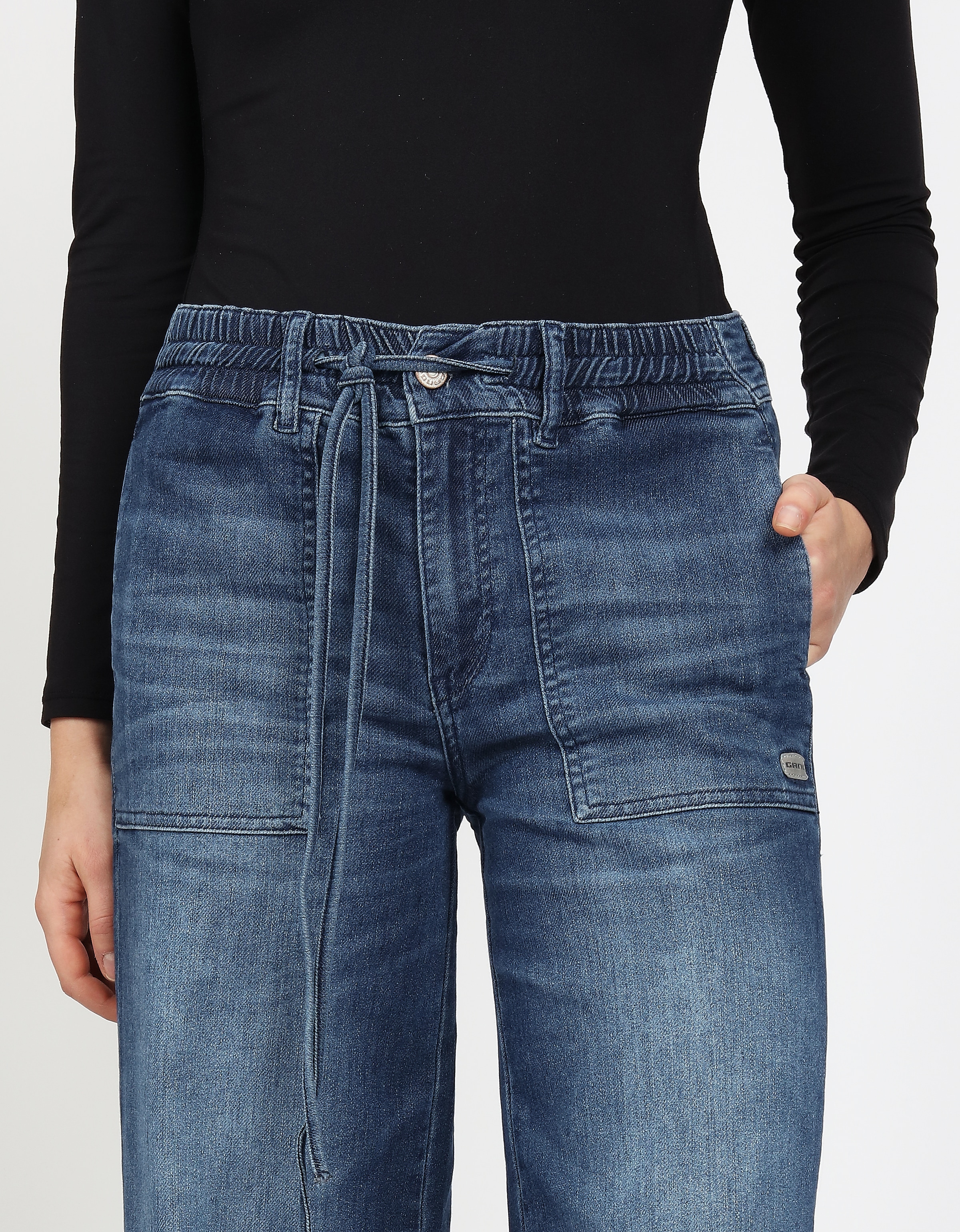 GANG Jeans large »94PAIGE WIDE« mit eingesetztem Seitenstreifen
