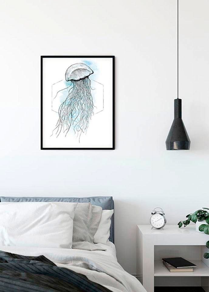 Komar Poster »Jellyfish Watercolor«, Kinderzimmer, (1 St.), Schlafzimmer, bequem kaufen Tiere, Wohnzimmer