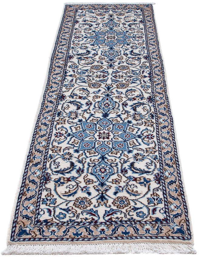 Image of morgenland Orientteppich »Perser - Nain - 208 x 58 cm - beige«, rechteckig, 10 mm Höhe, Wohnzimmer, Handgeknüpft, Einzelstück mit Zertifikat bei Ackermann Versand Schweiz